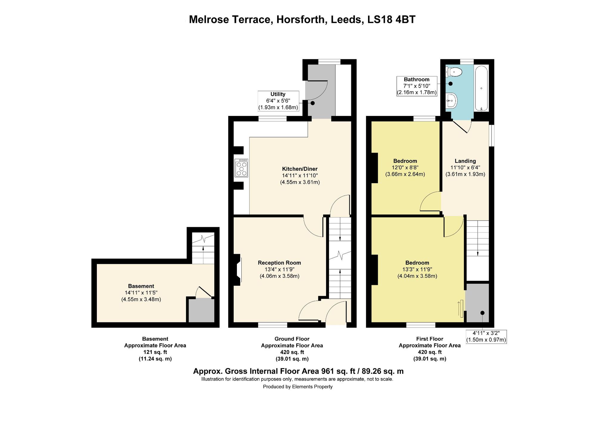 4 Melrose Terrace, Leeds floorplan