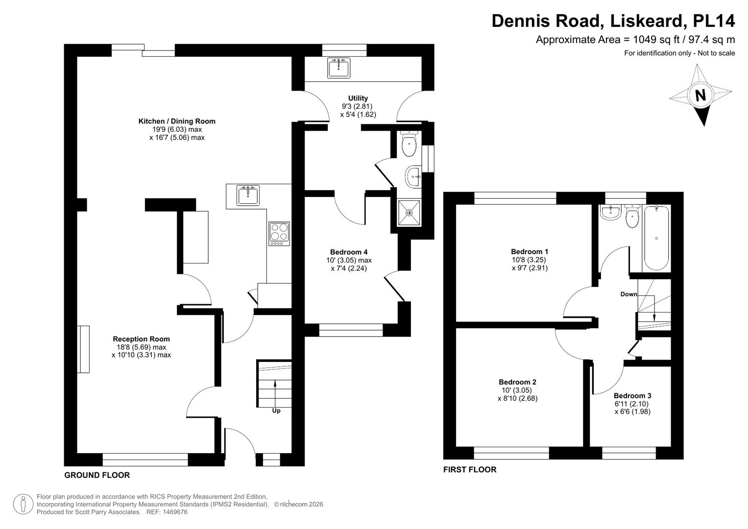 15, Dennis Road, Liskeard floorplan