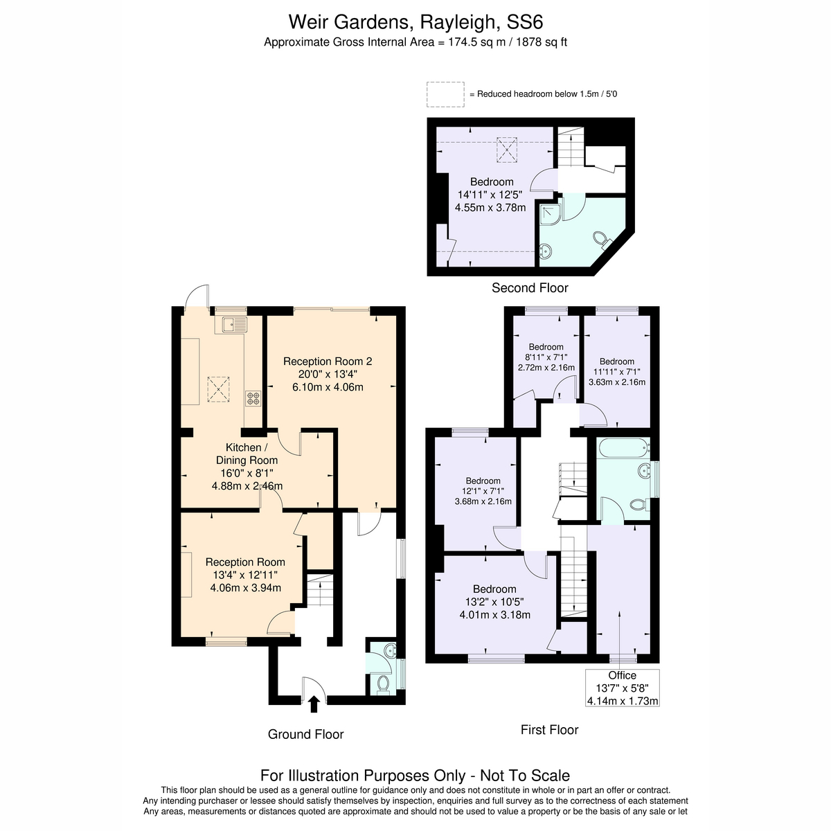 50, Weir Gardens, Rayleigh floorplan