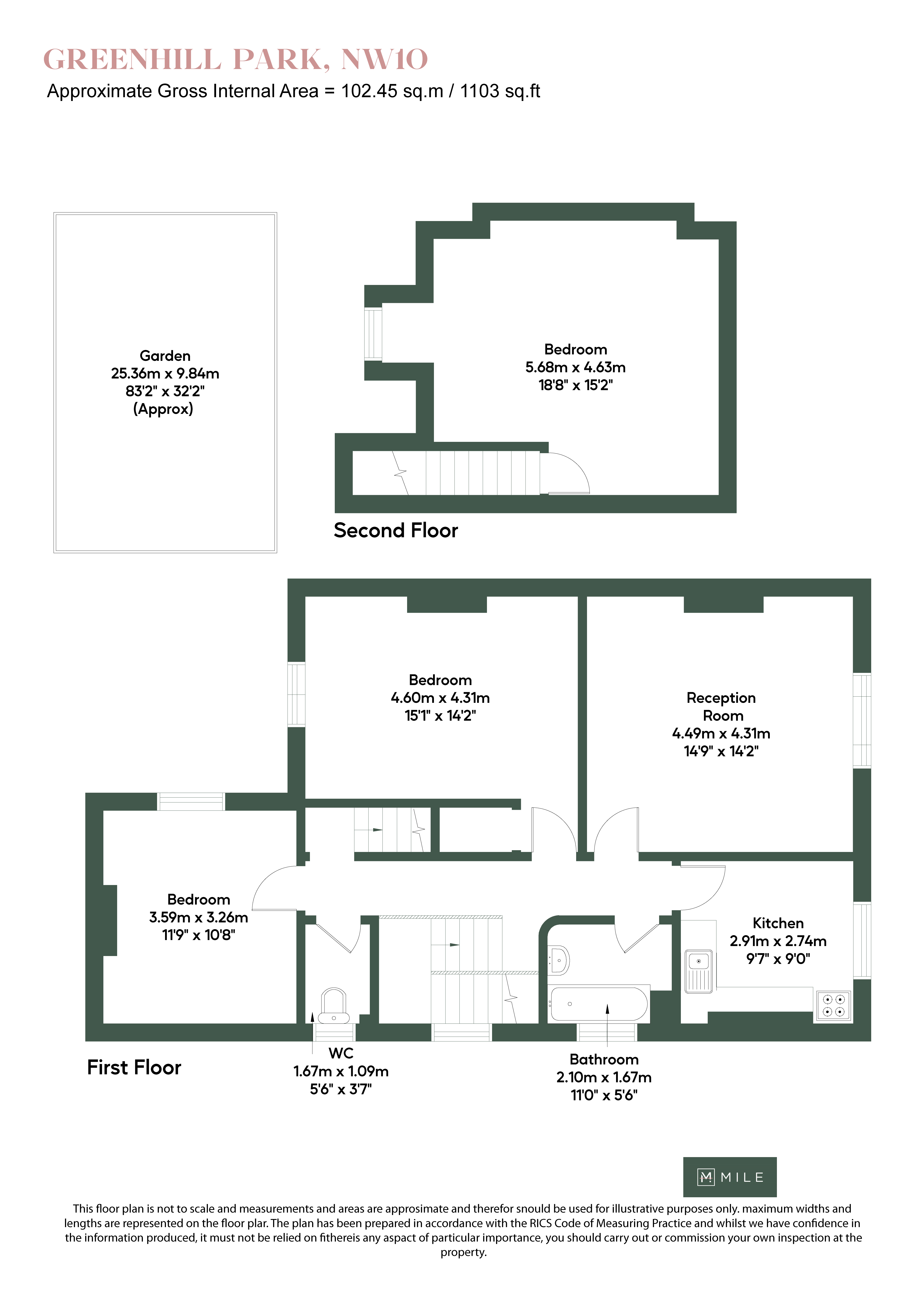 4a, Greenhill Park, London floorplan