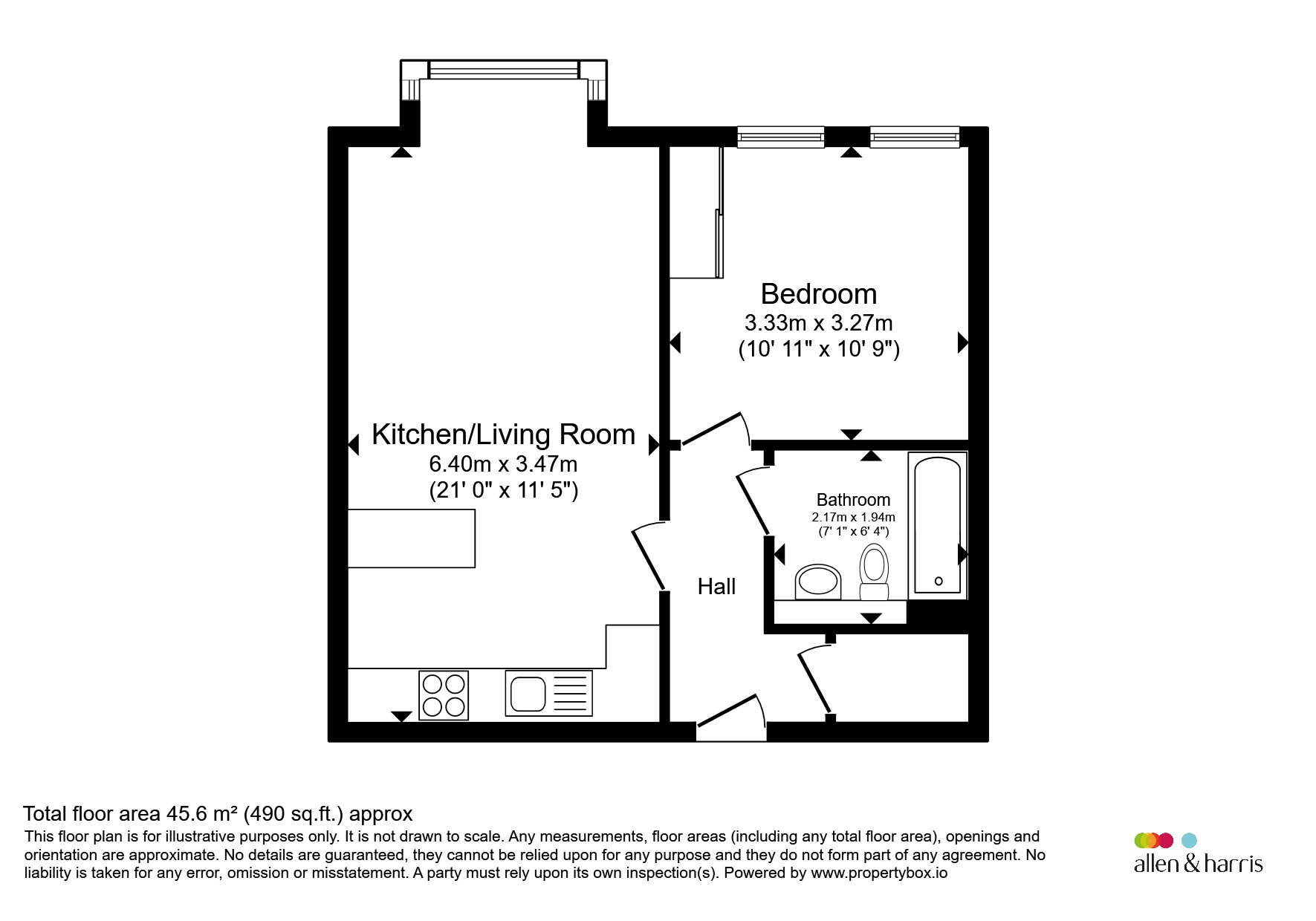 Flat 99, Hamilton Court, Montague Street, Bristol floorplan