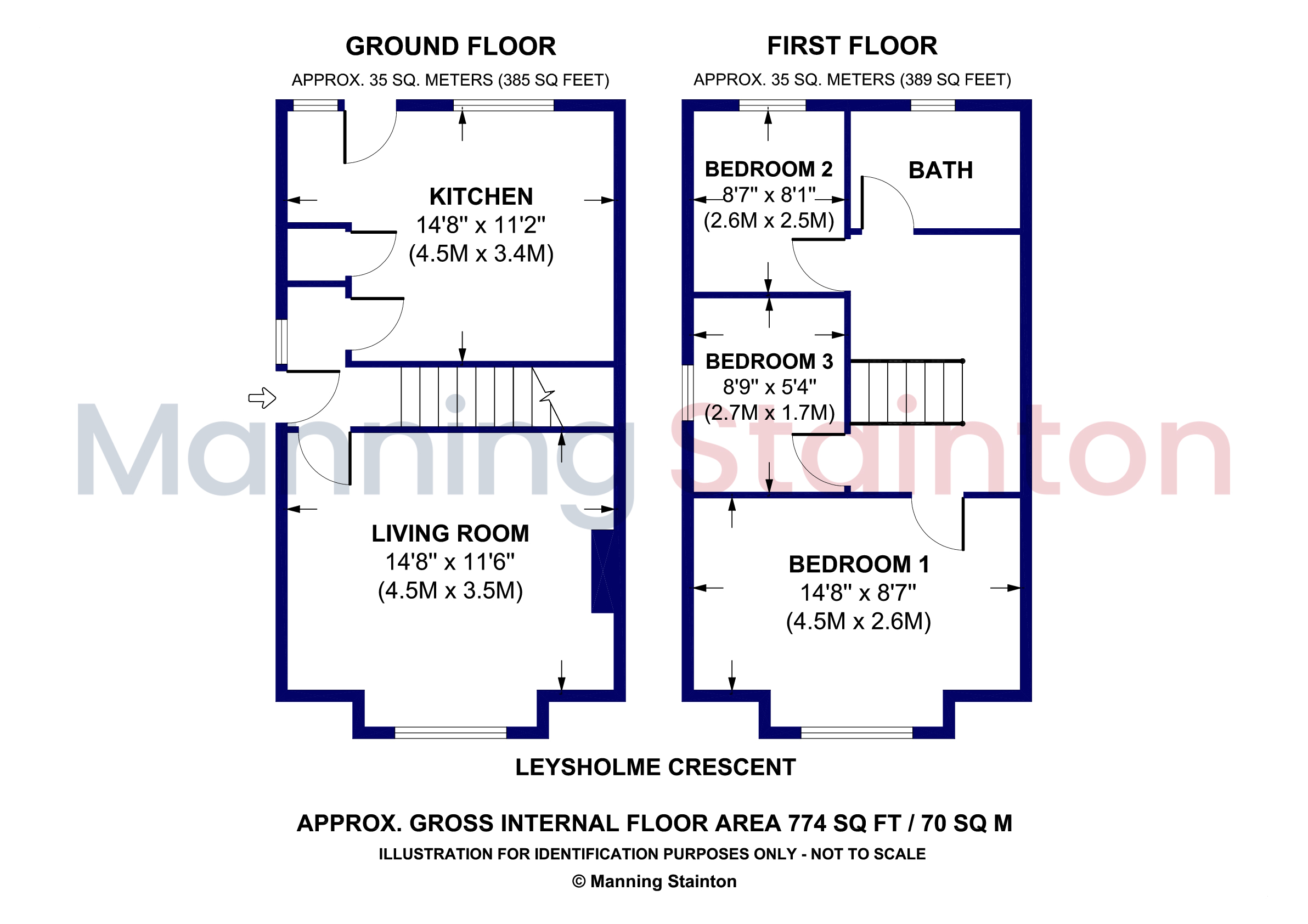 98, Leysholme Crescent, West Yorkshire floorplan