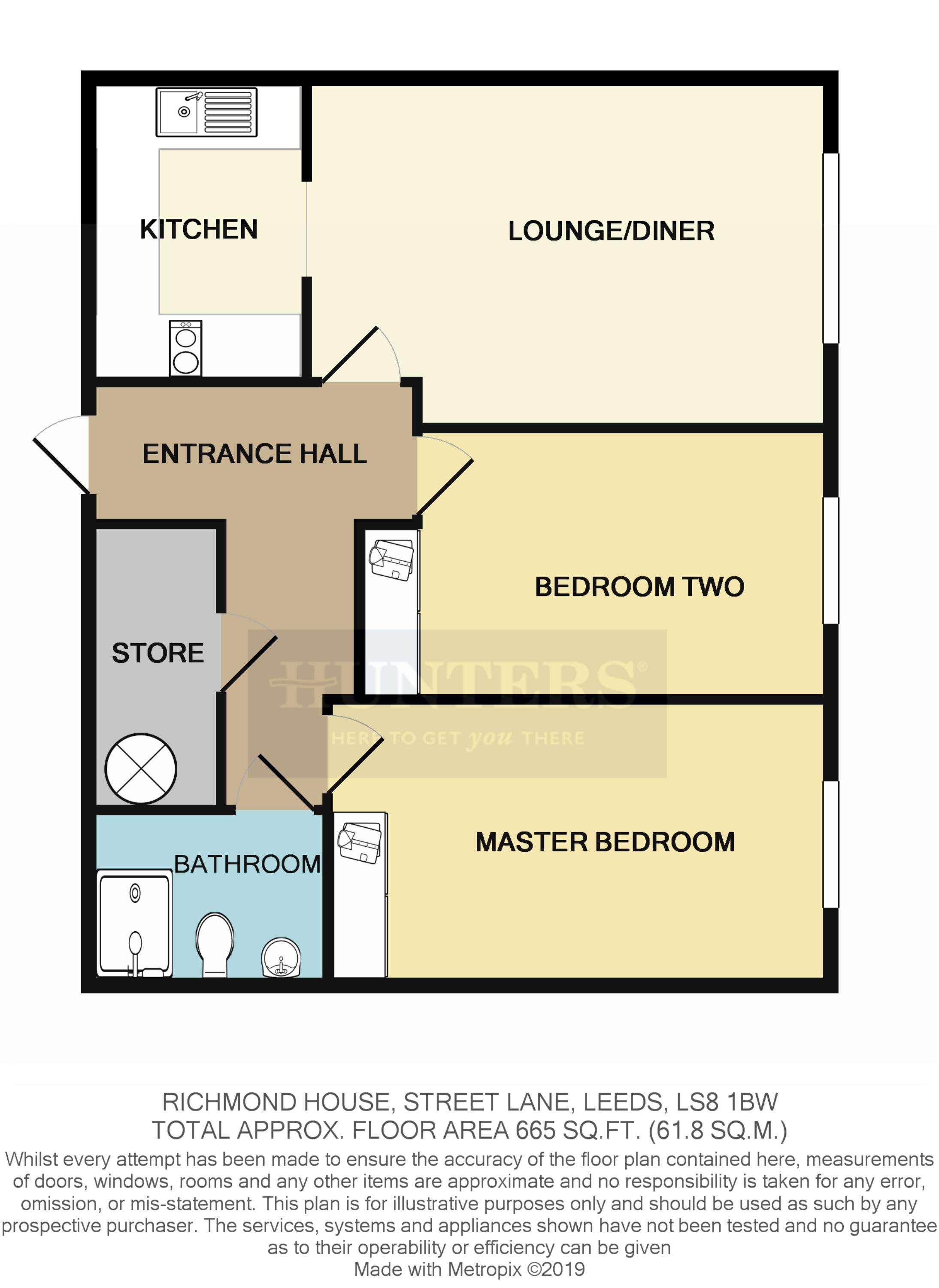 2 Bedrooms Flat for sale in Richmond House, Street Lane, Leeds LS8