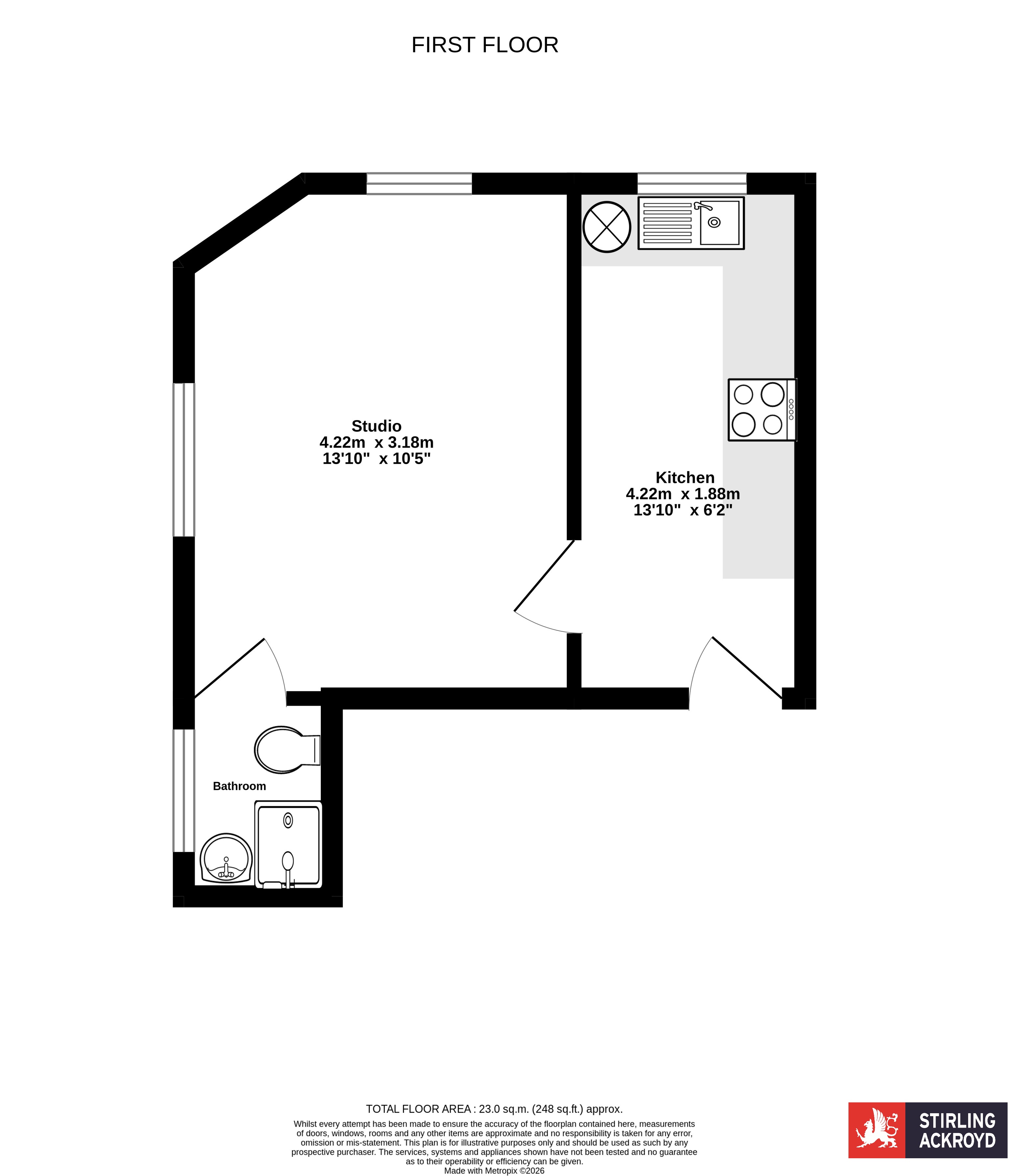 Flat 4, 136, Chesterfield Road, Middlesex floorplan