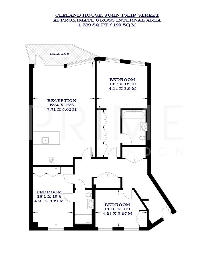 54, Cleland House, Westminster floorplan