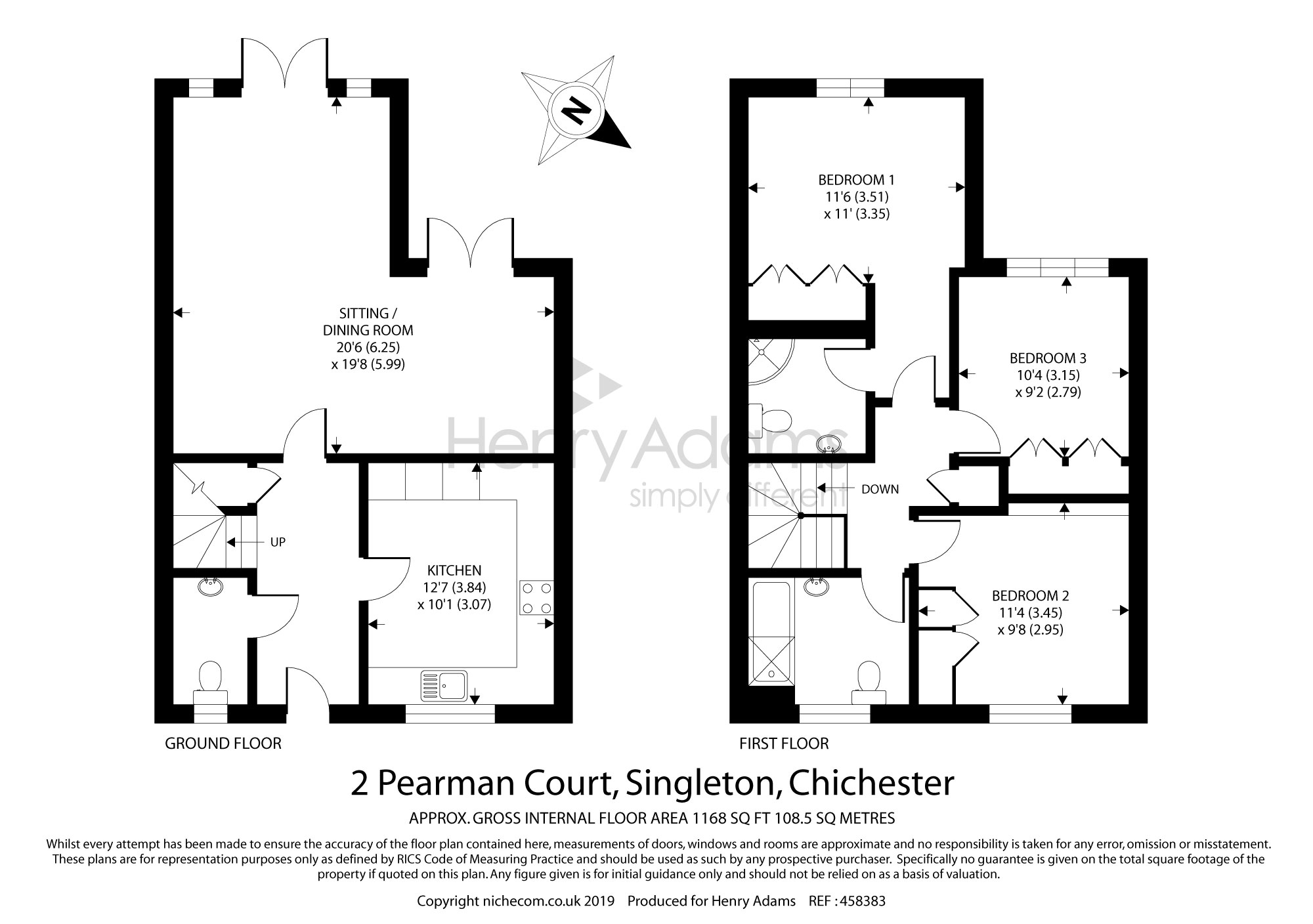 3 Bedrooms Terraced house for sale in Pearman Court, Singleton PO18