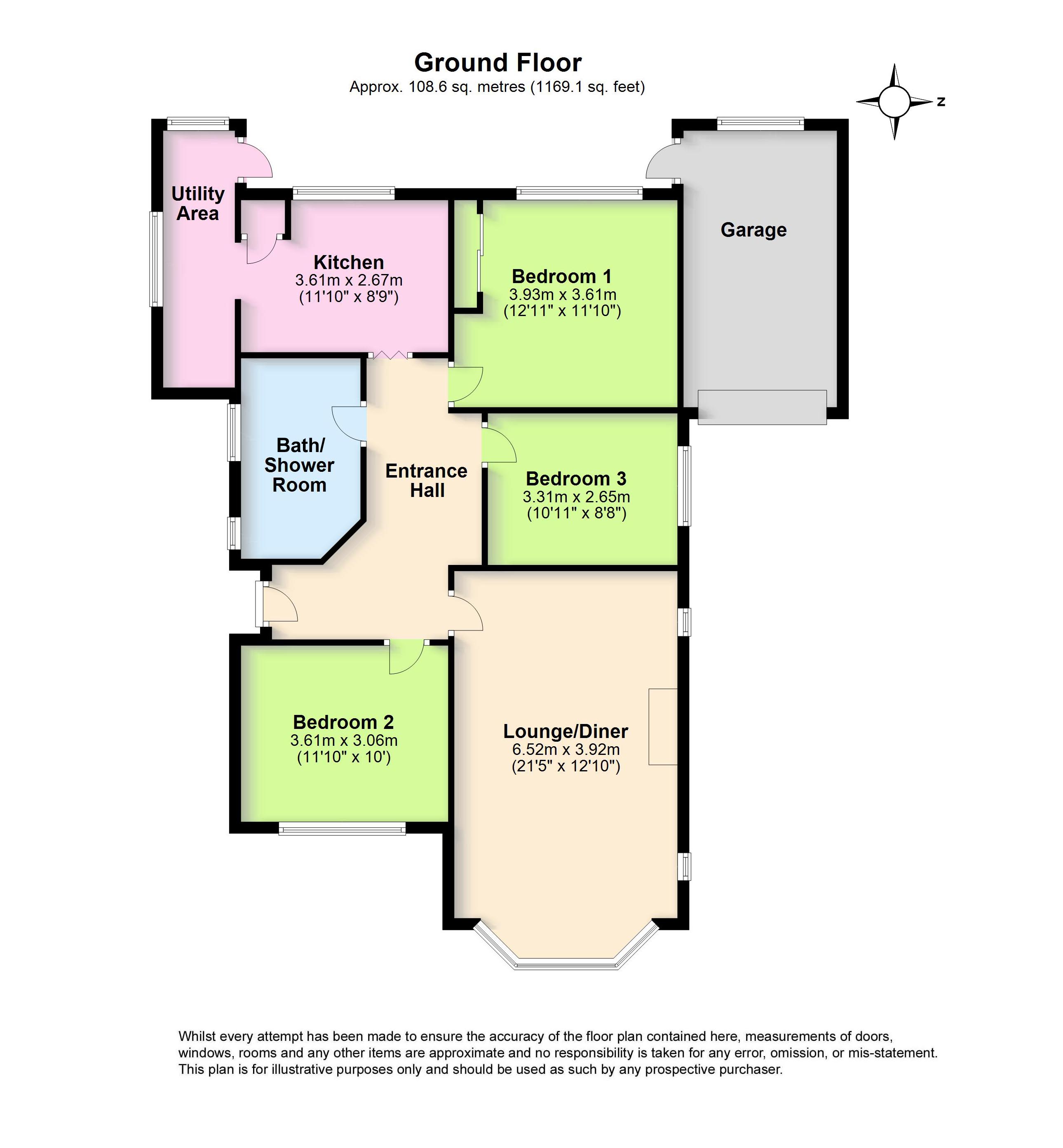 3 Bedrooms Bungalow for sale in Cleveland Close, Salvington, Worthing, West Sussex BN13