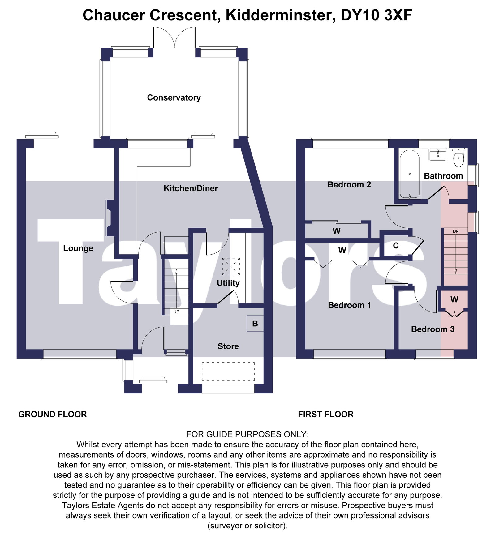 4, Chaucer Crescent, Kidderminster floorplan