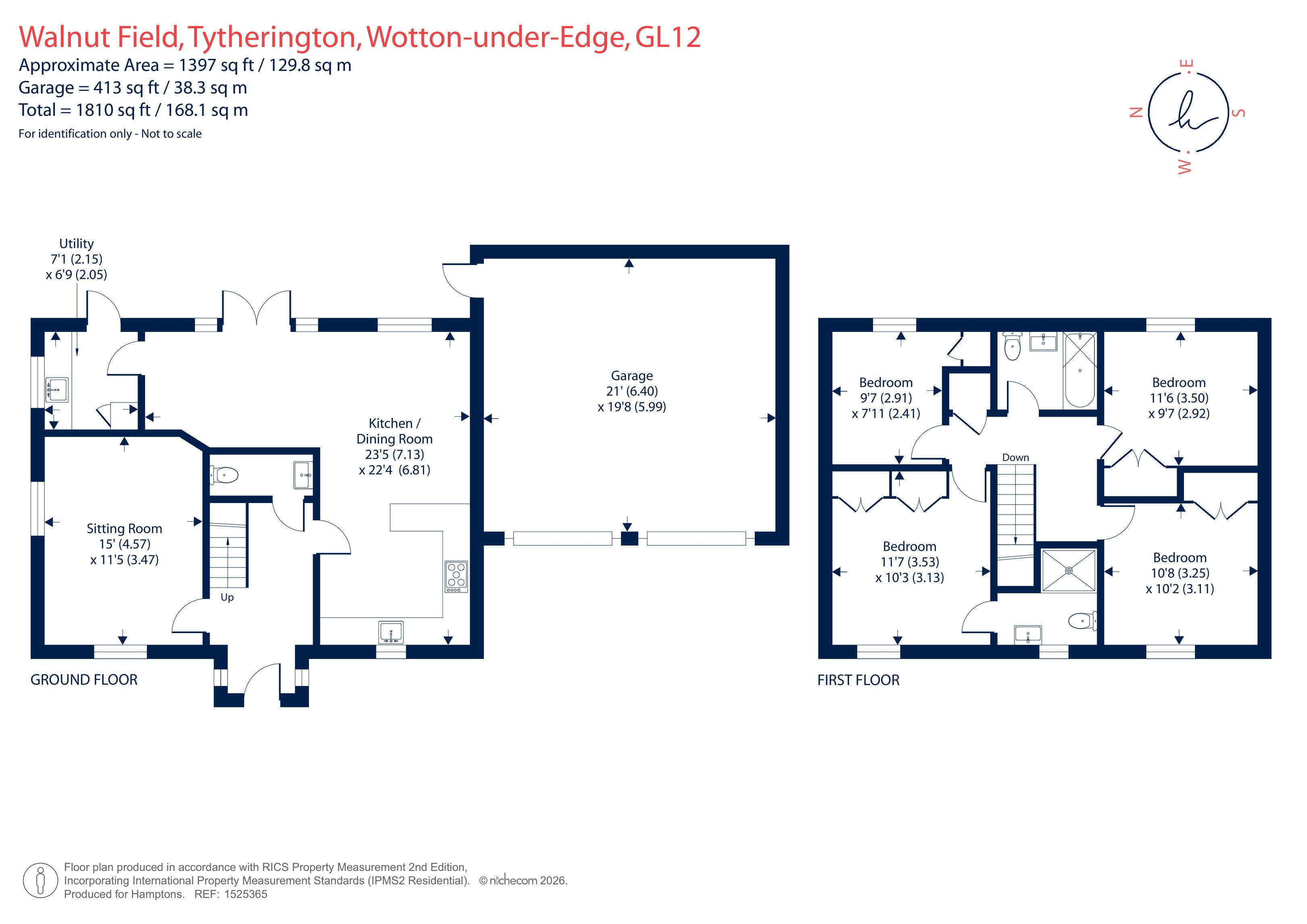3, Walnut Field, Tytherington floorplan