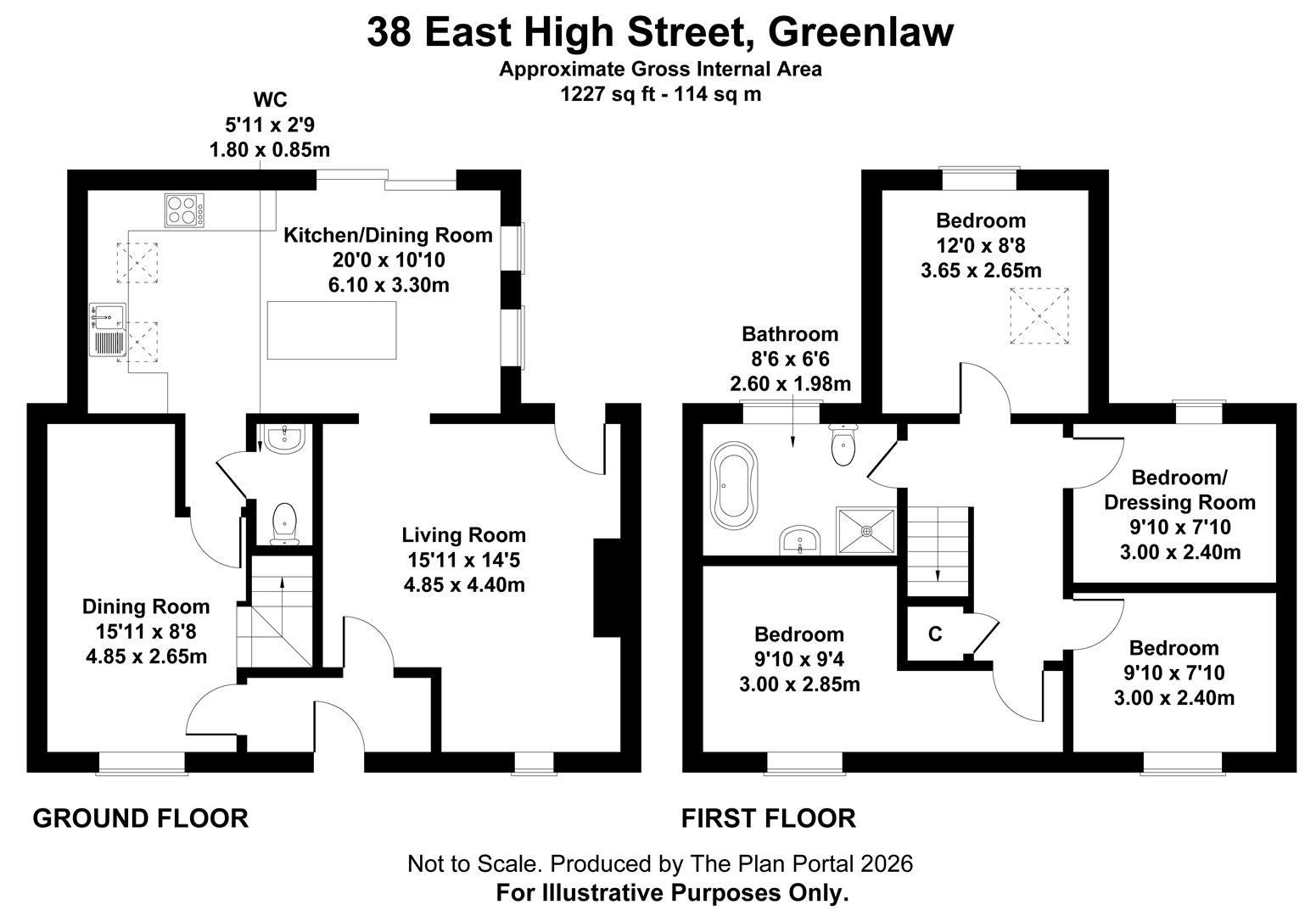 38, East High Street, Greenlaw floorplan