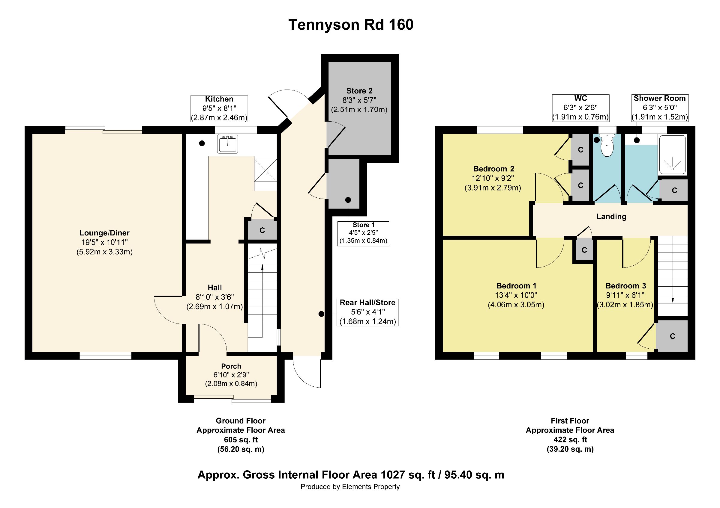 160 Tennyson Road, Willenhall floorplan