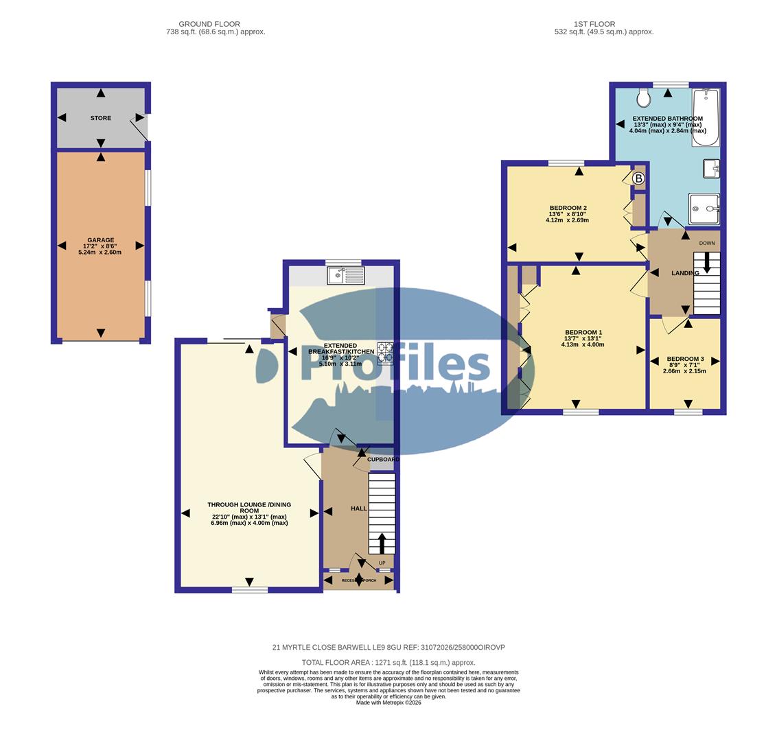 21, Myrtle Close, Leicester floorplan