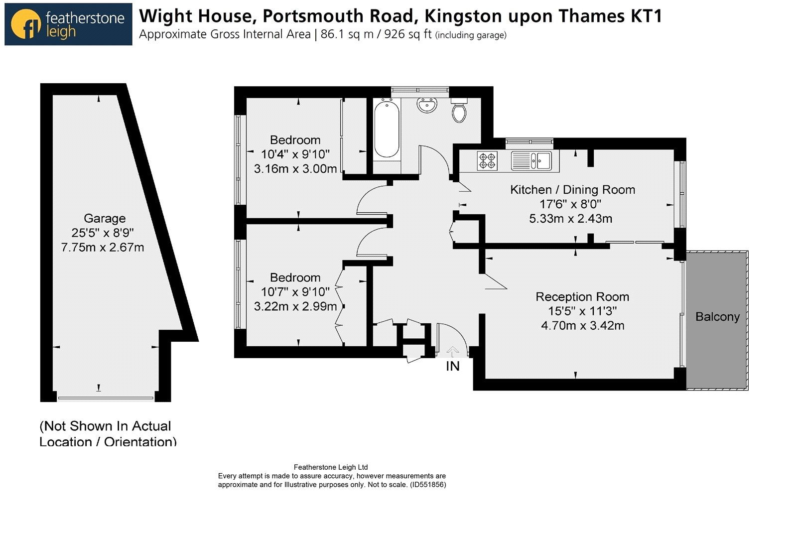 Wight House, Portsmouth Road, Kingston Upon Thamest KT1, 2 bedroom flat for sale 64832586