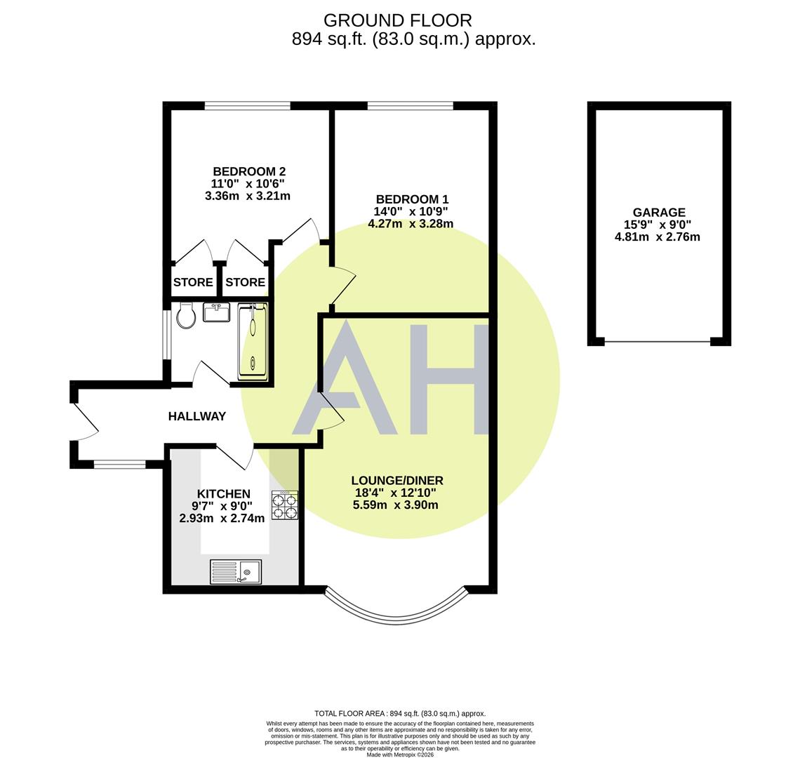 Flat 7, Oakfield Mews, Sale floorplan