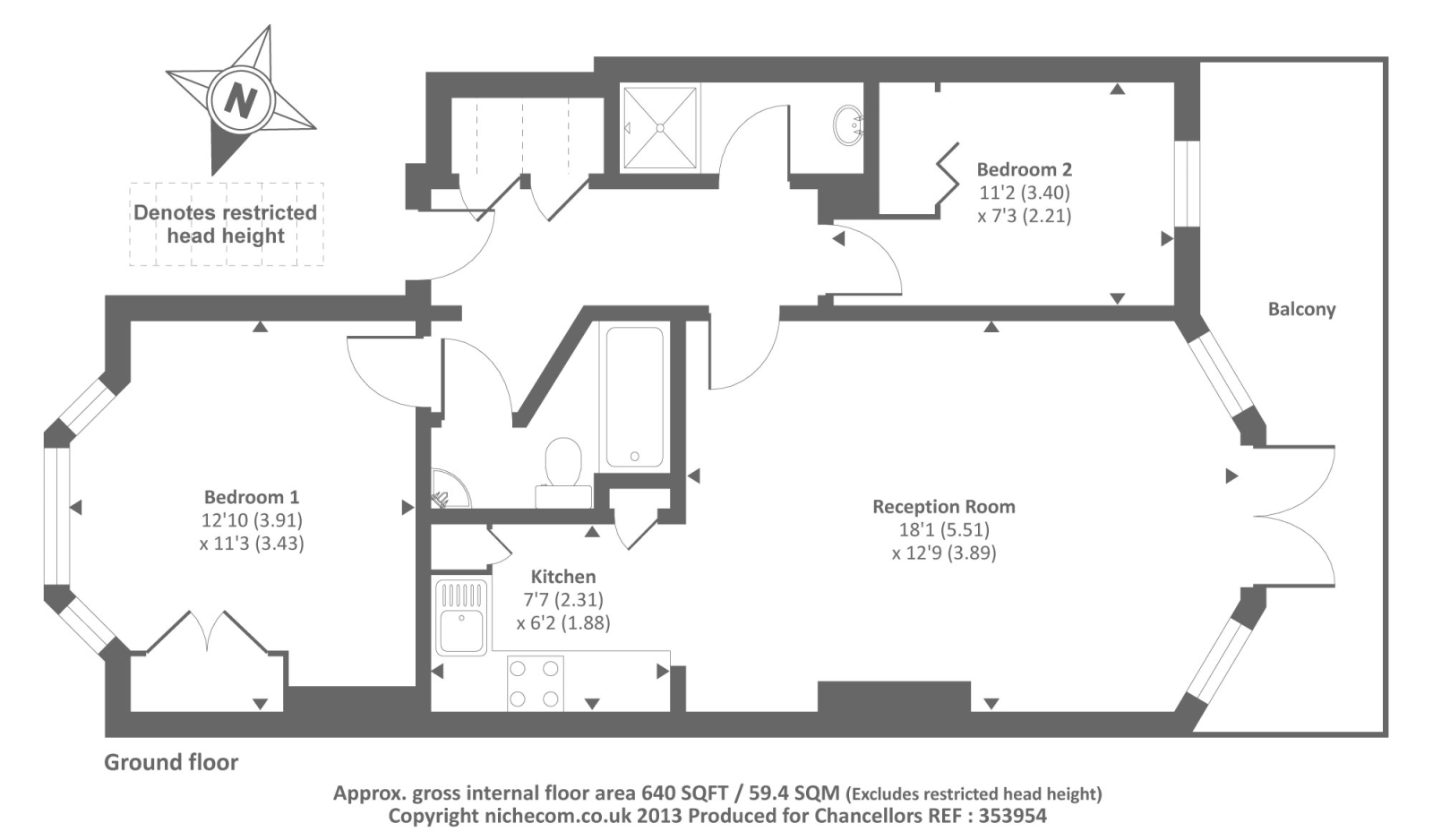 2 Bedrooms Flat to rent in Richmond, Surrey TW10