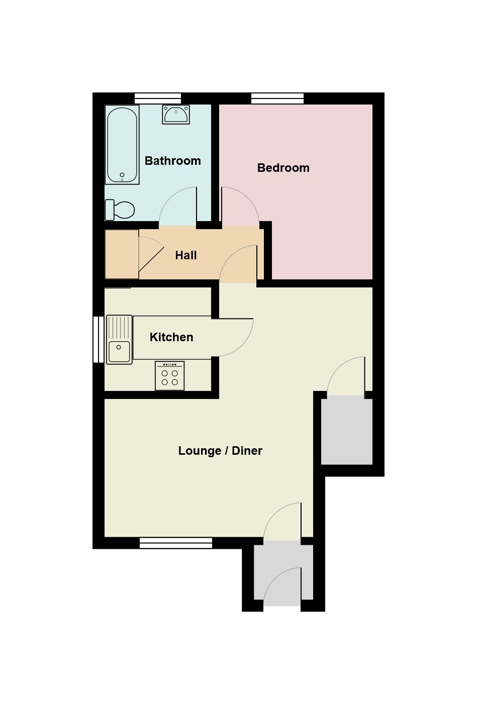 1 Bedrooms Maisonette to rent in Galahad Road, Ifield, Crawley RH11