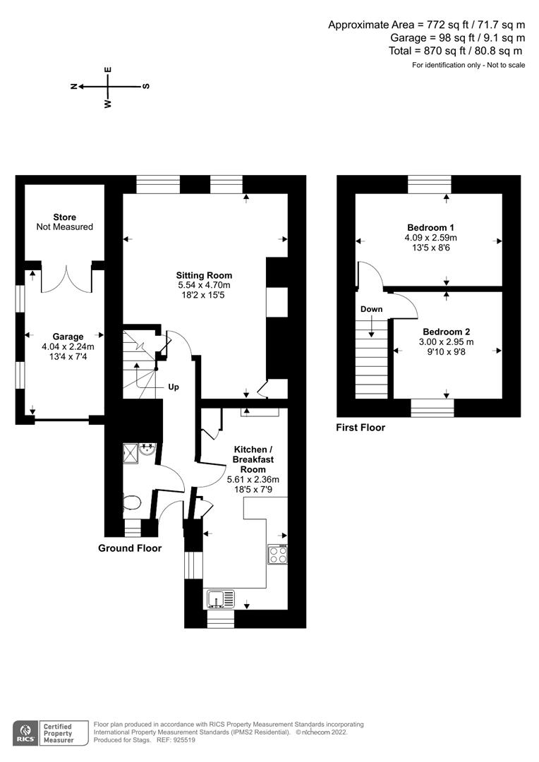 Laburnham Cottage, Launceston floorplan
