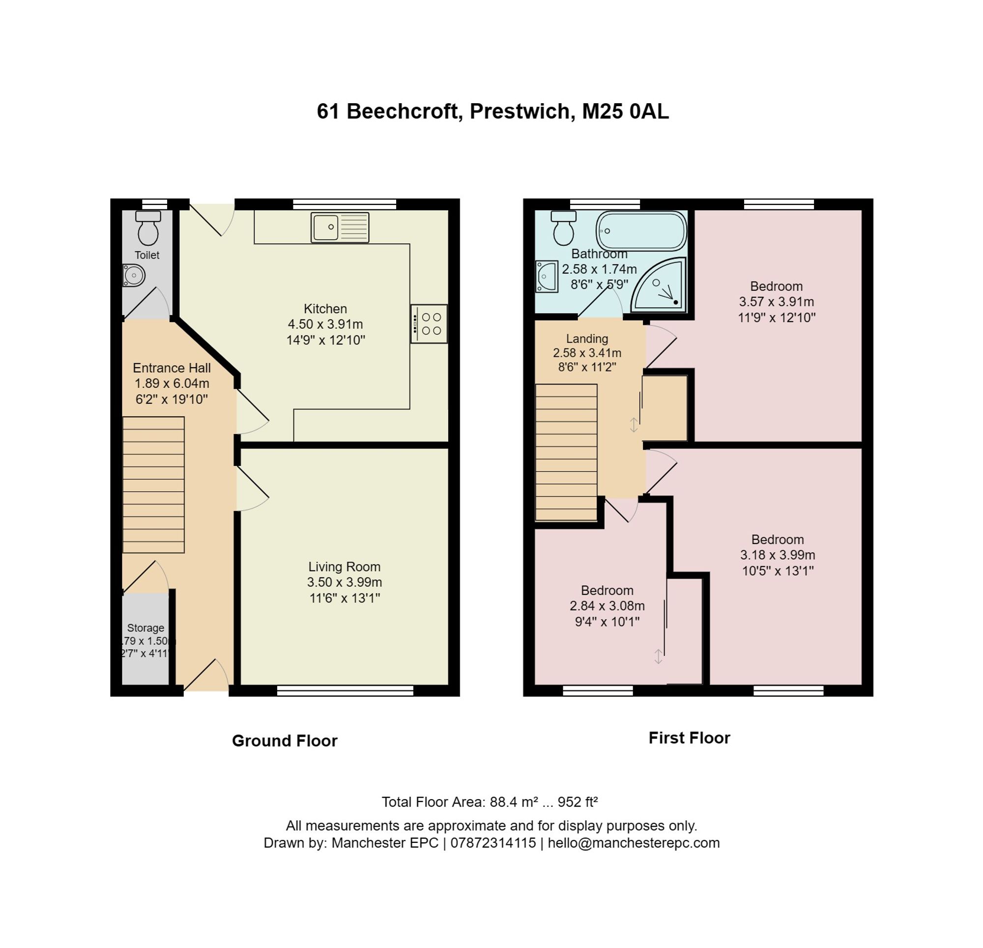 61 Beechcroft, Manchester floorplan