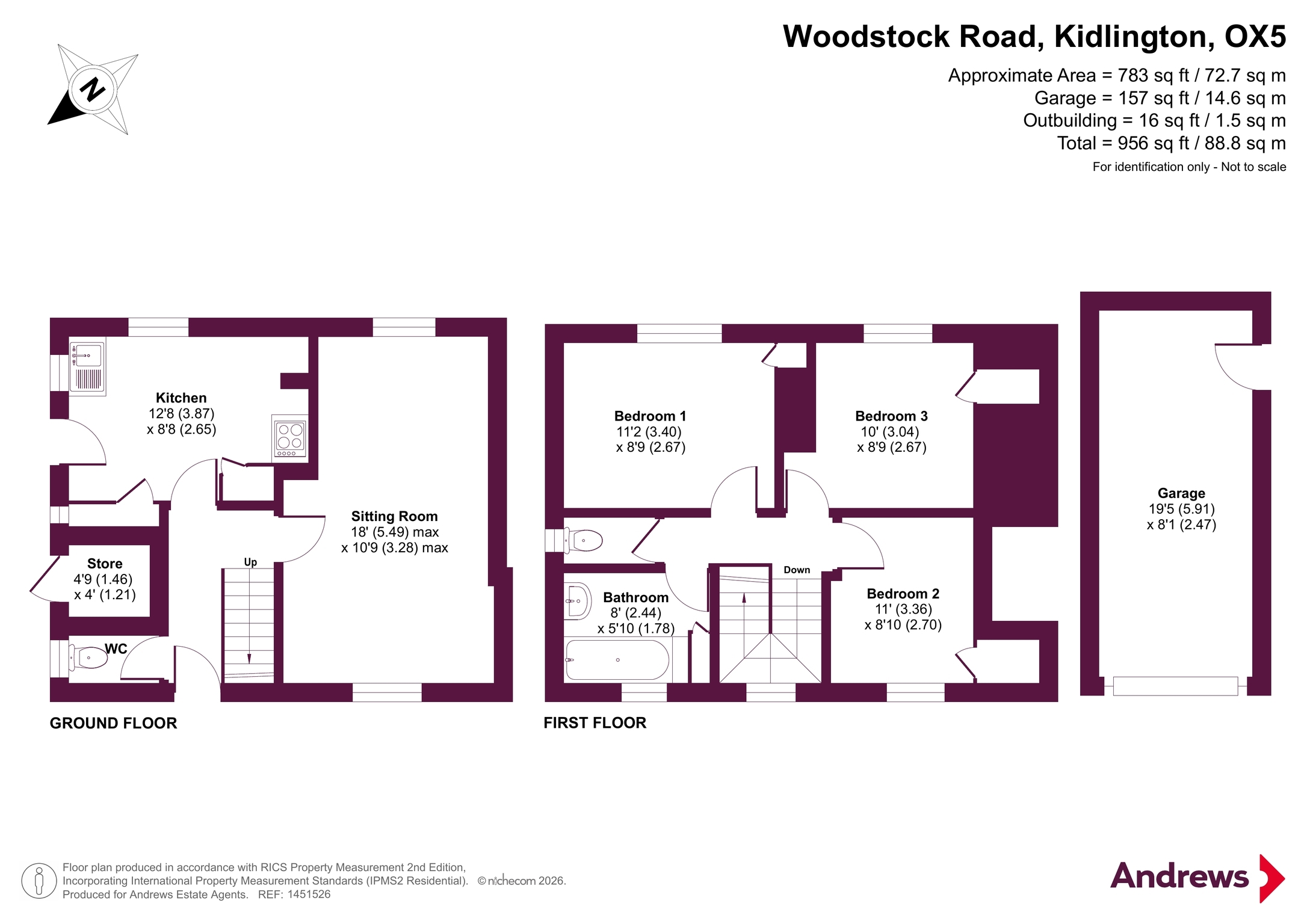 3 Wayside Cottages,, Woodstock Road, Kidlington floorplan