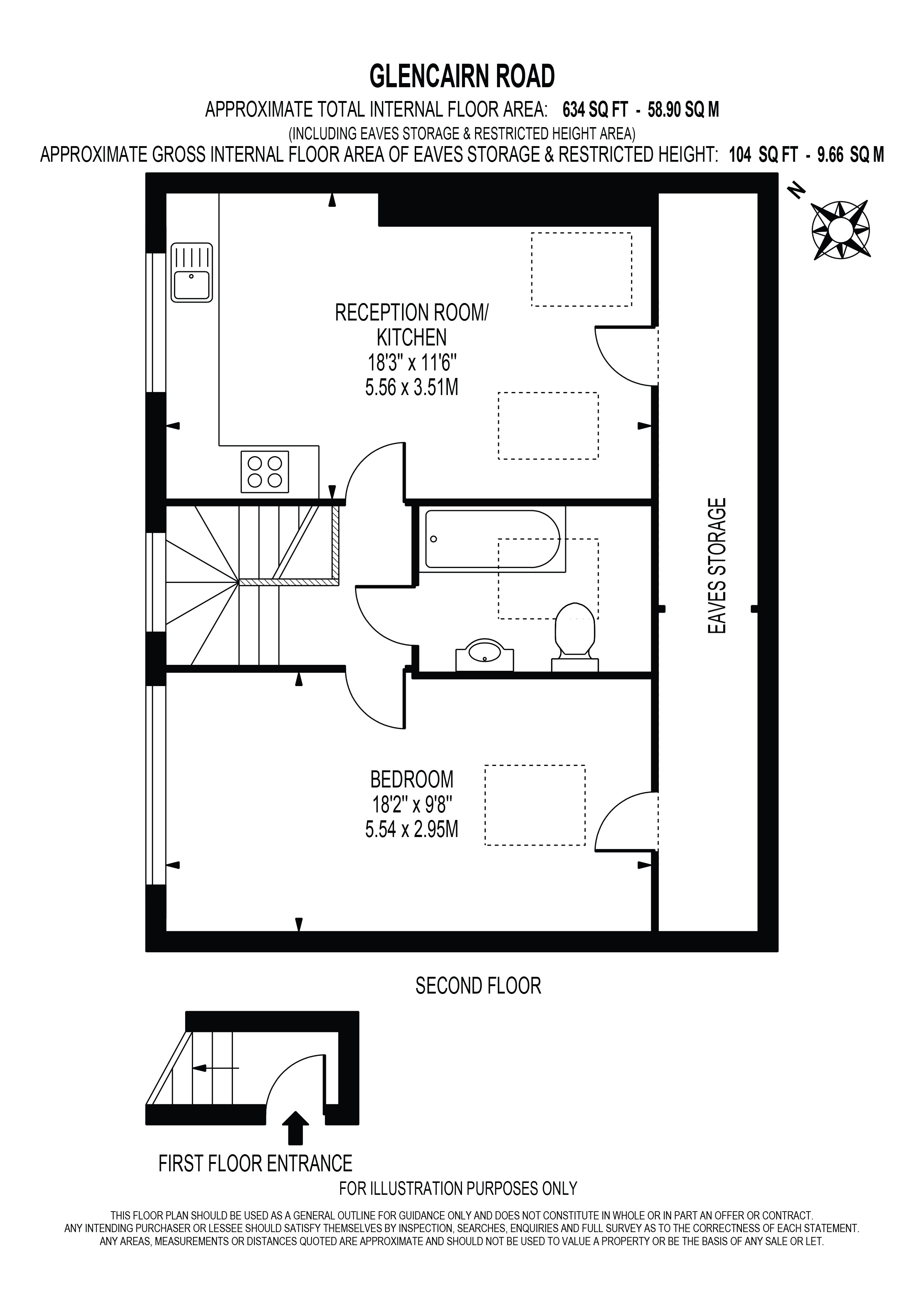 C, 20, Glencairn Road, London floorplan