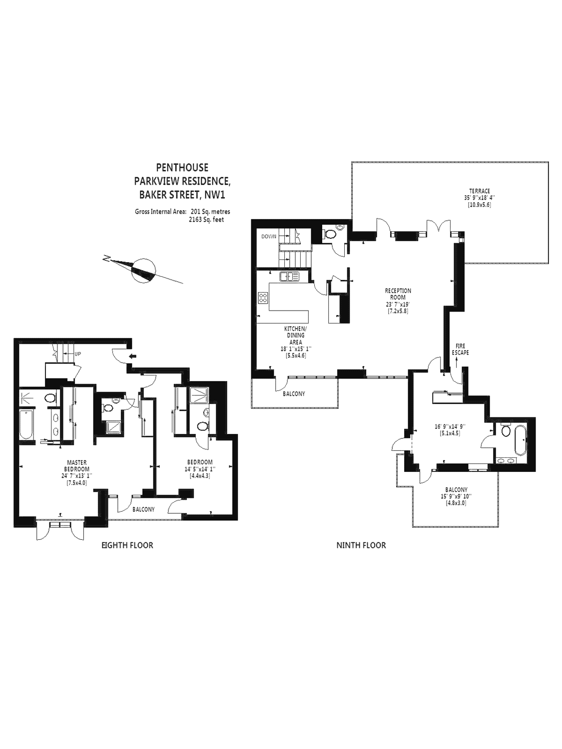 3 Bedrooms Flat to rent in Parkview Residence, Baker Street, Marylebone NW1