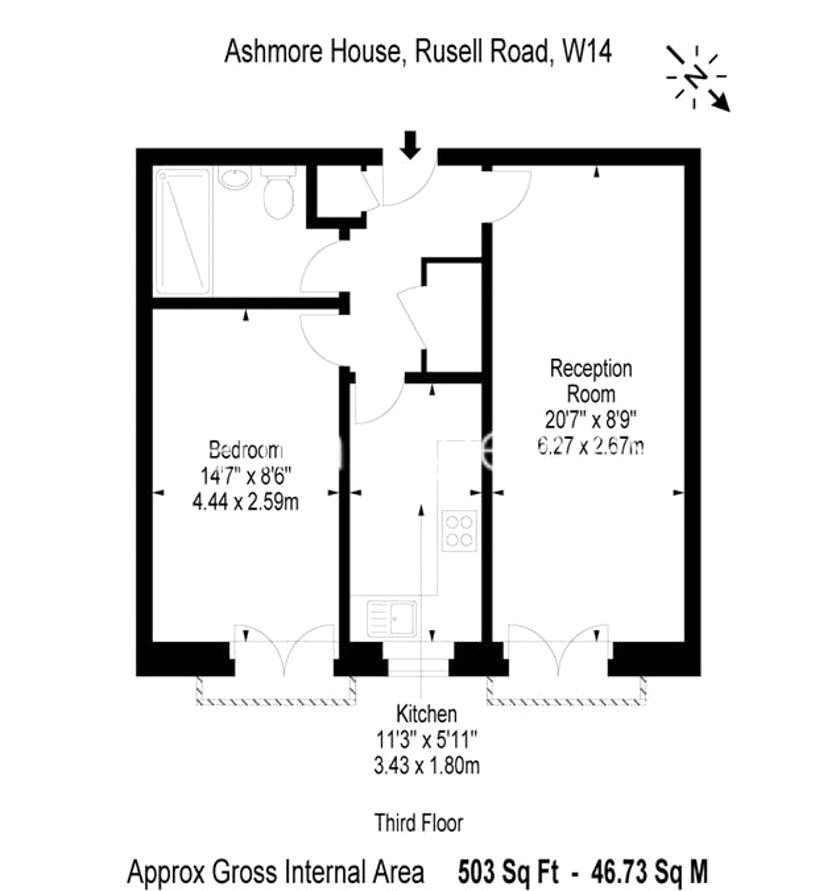 Russell Road, Lodnon floorplan