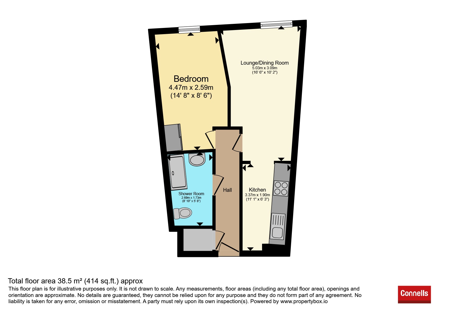 49, Stratheden Court, Market Street, Torquay floorplan