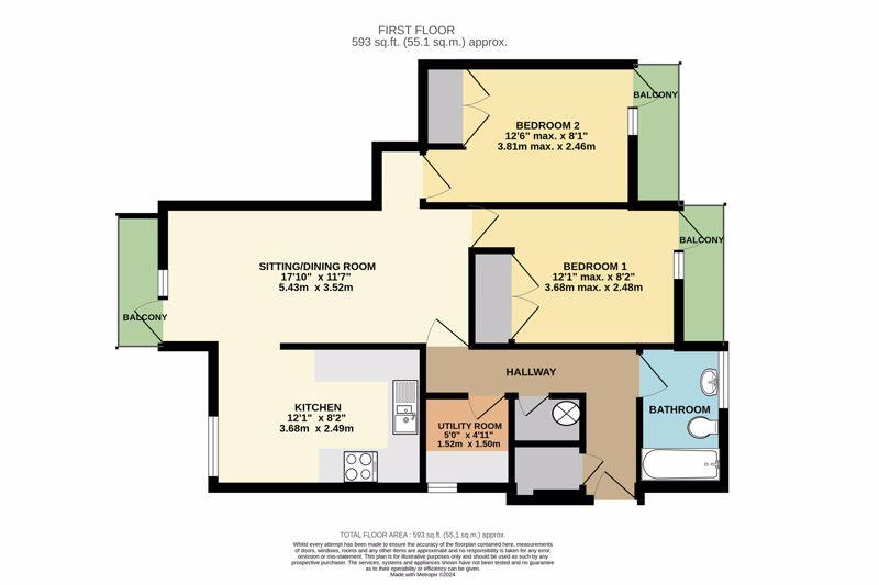 Flat 24, Nonington Court,, Sandwich Road, Dover floorplan