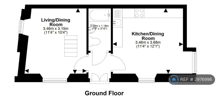 B Queens Crescent, Edinburgh floorplan