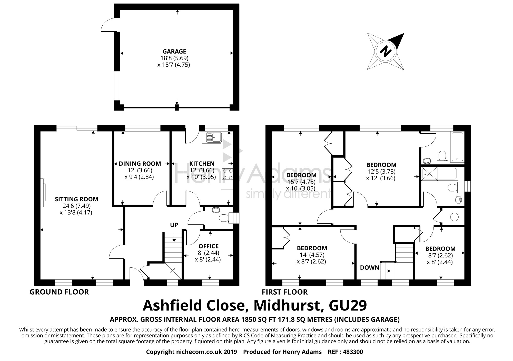 4 Bedrooms Detached house for sale in Ashfield Close, Midhurst GU29