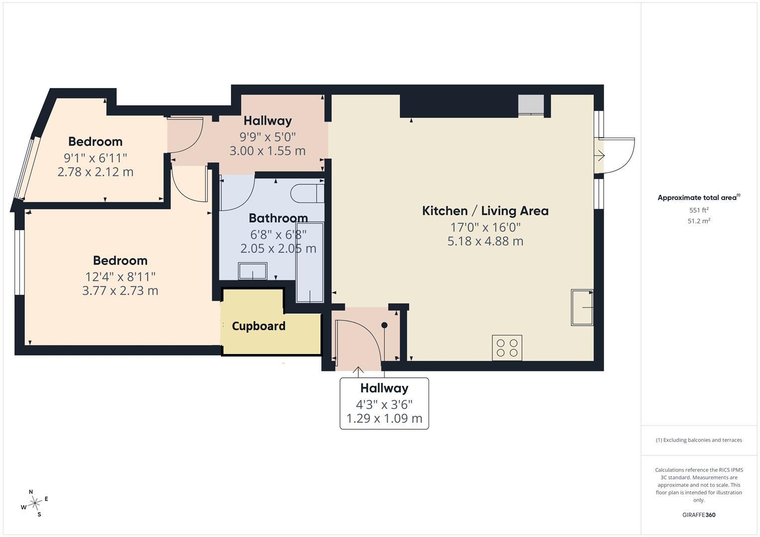 108a, Lansdowne Place, Hove floorplan