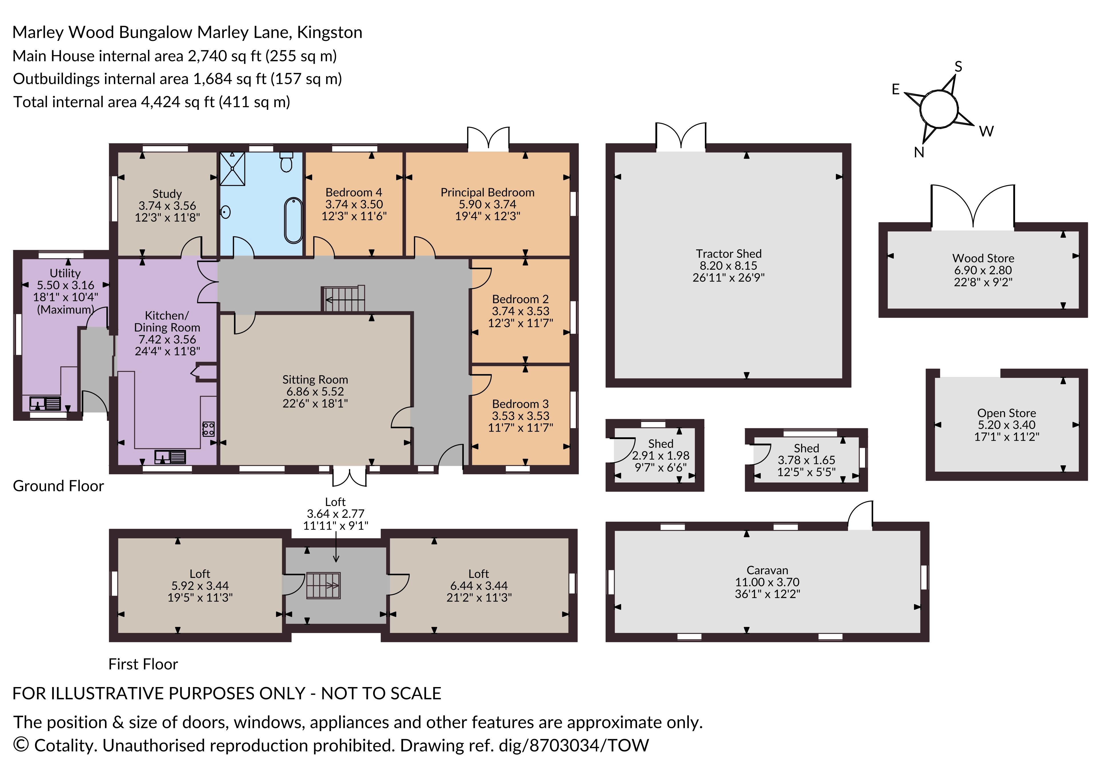 Marleywood Bungalow,, Marley Lane, Canterbury floorplan