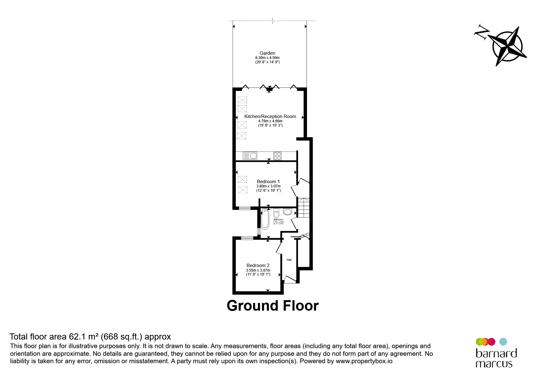 Flat D, 605, Garratt Lane, London floorplan