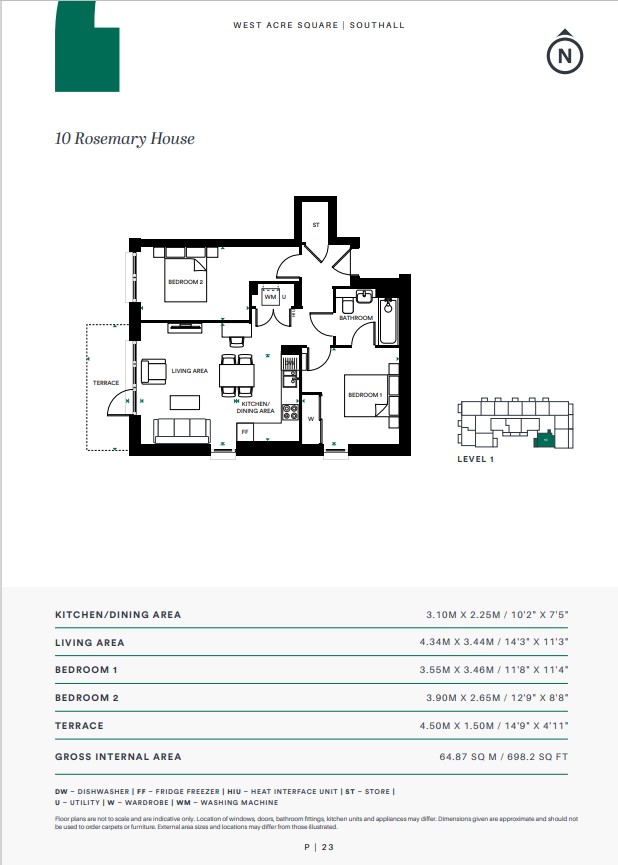 F1-04, Samara Drive, Southall floorplan