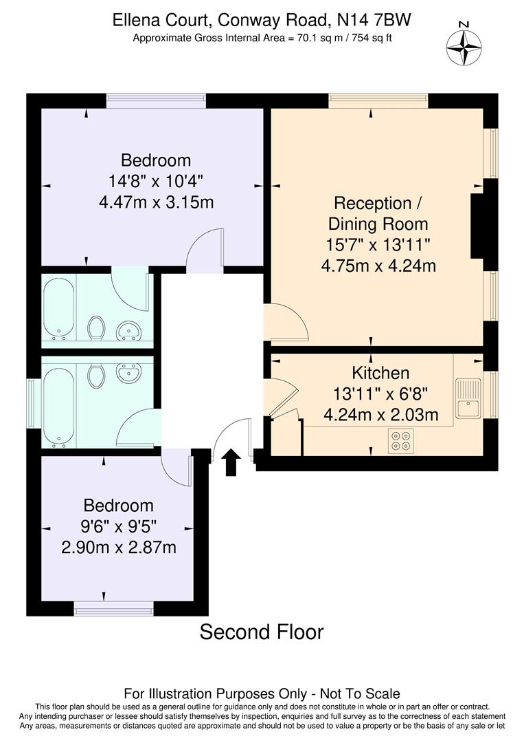 6 Ellena Court, 25 Conway Road, Southgate floorplan