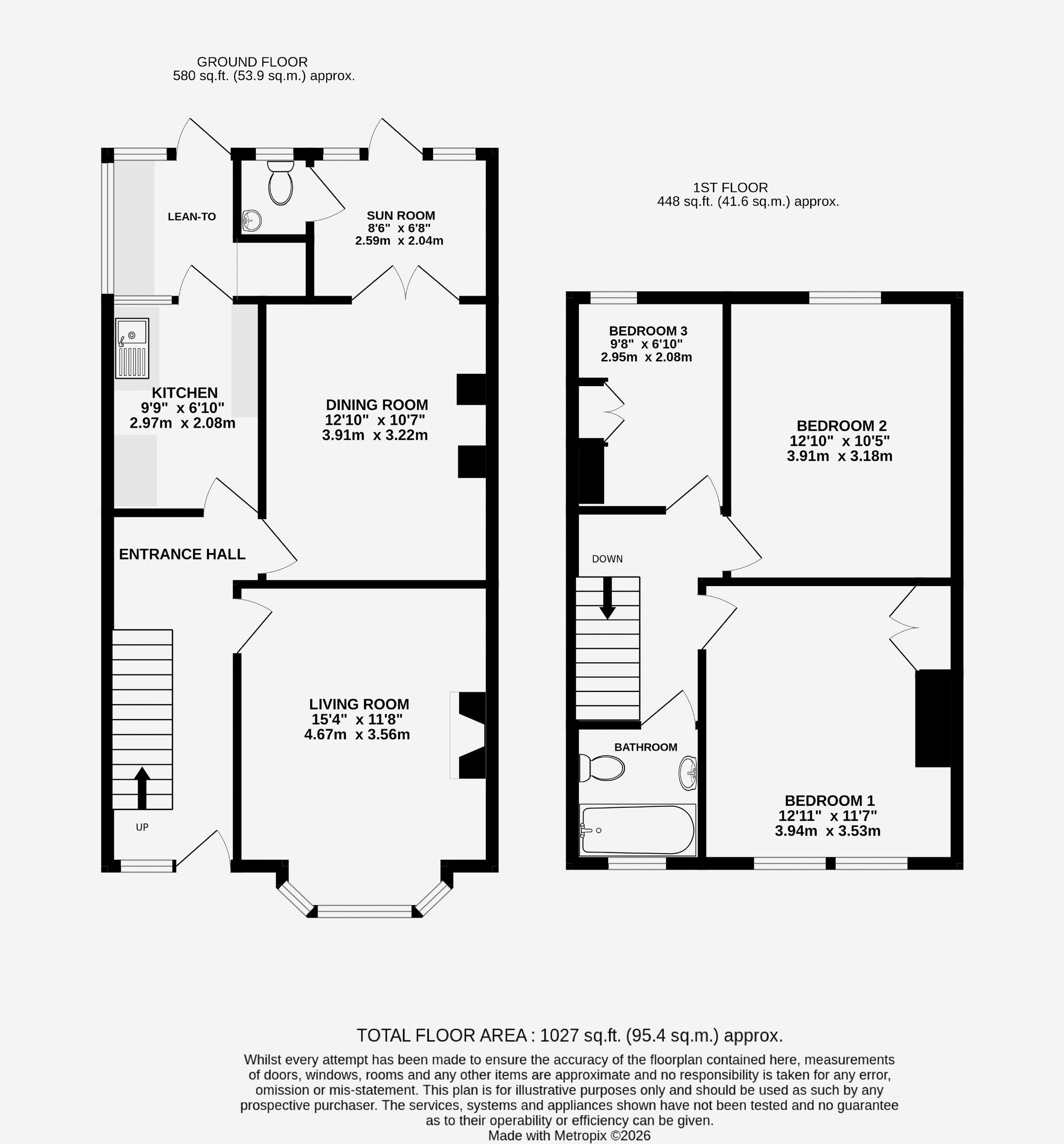 40 Frensham Road, Southsea floorplan