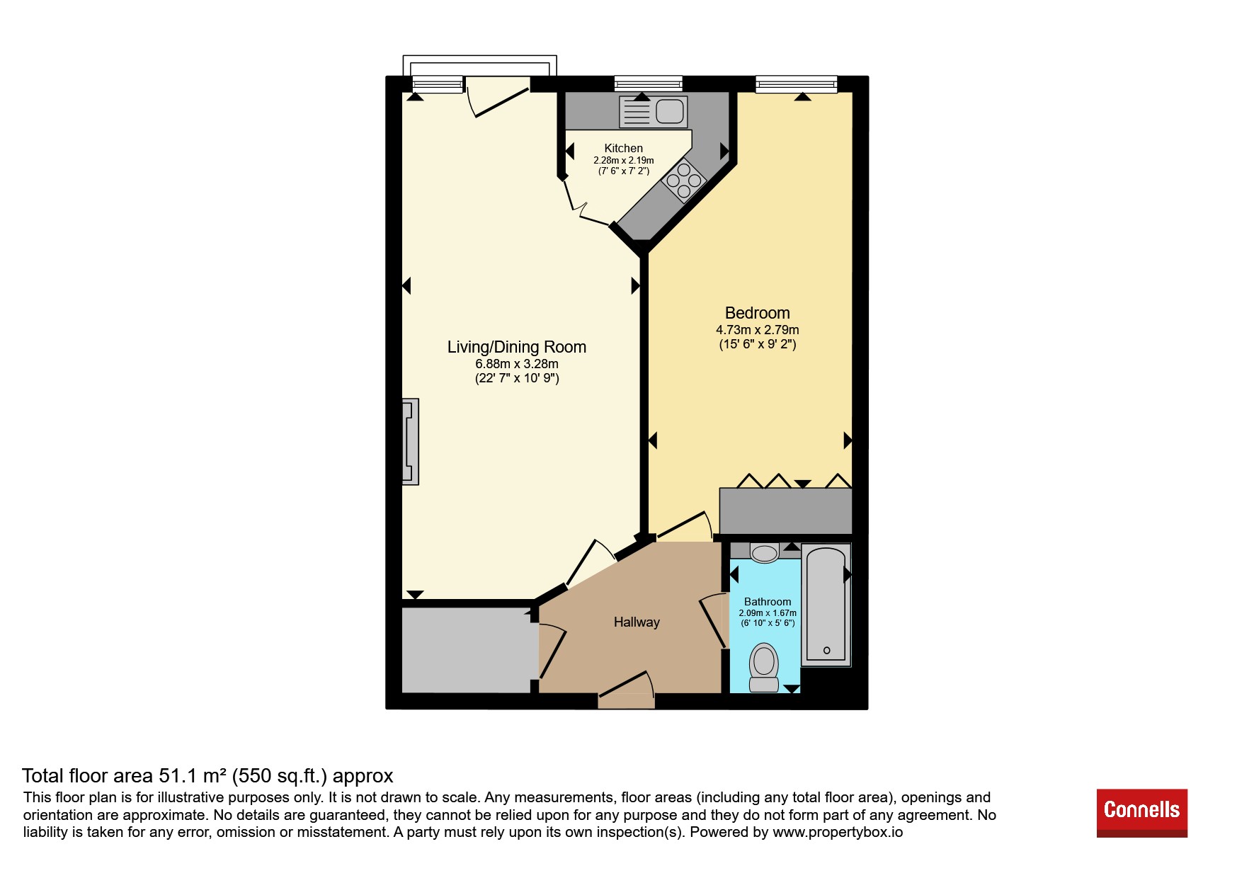 Flat 31, Lewis Court, 65, Linkfield Lane, Redhill floorplan