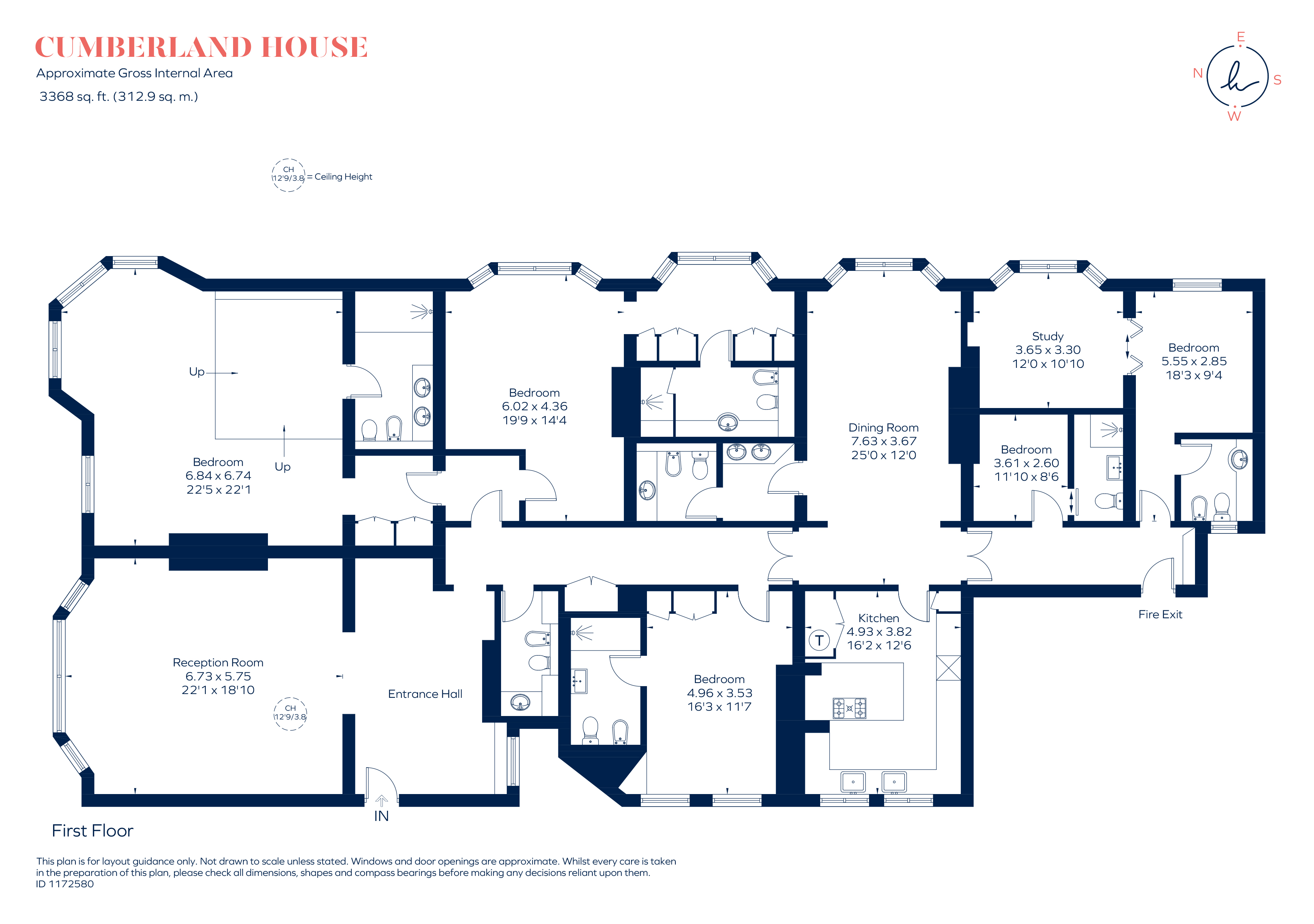 Flat 3, Cumberland House, Kensington Road, London floorplan