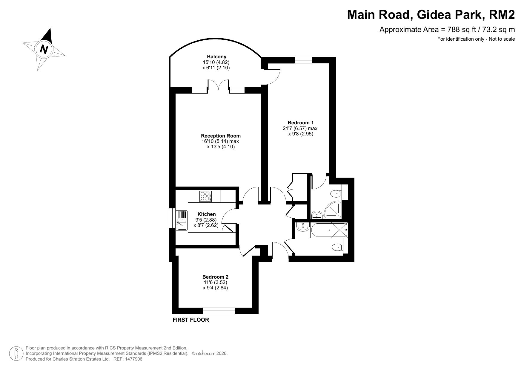 Apartment 8, Kingswood Lodge, Romford floorplan