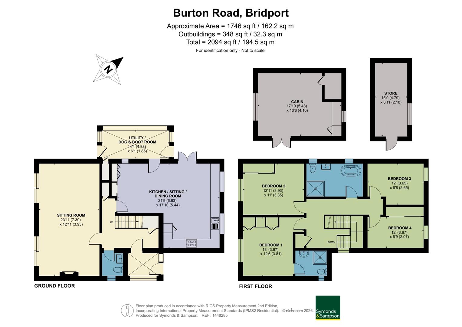 35, Burton Road, Bridport, Dorset floorplan