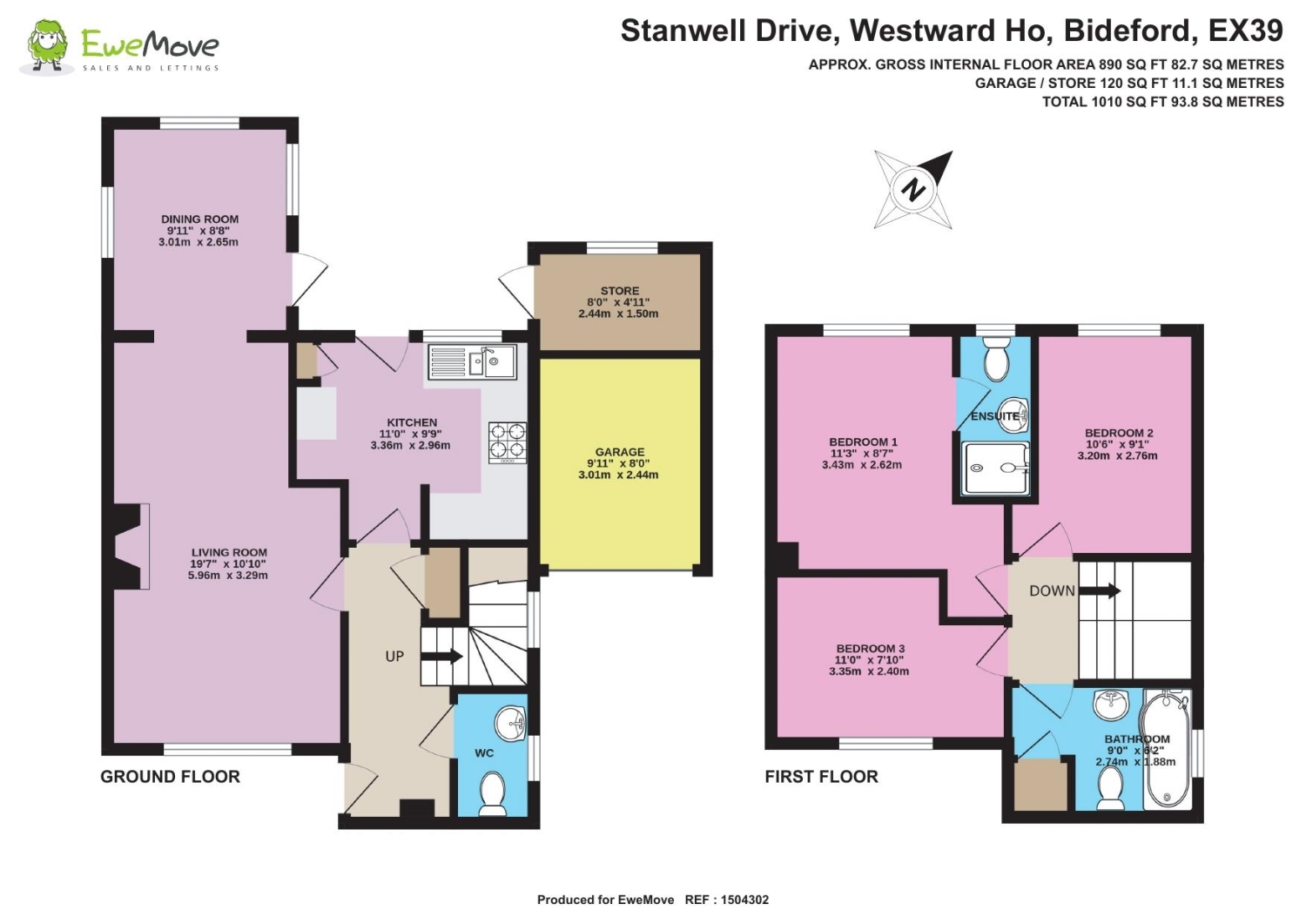 7, Stanwell Drive, Bideford floorplan