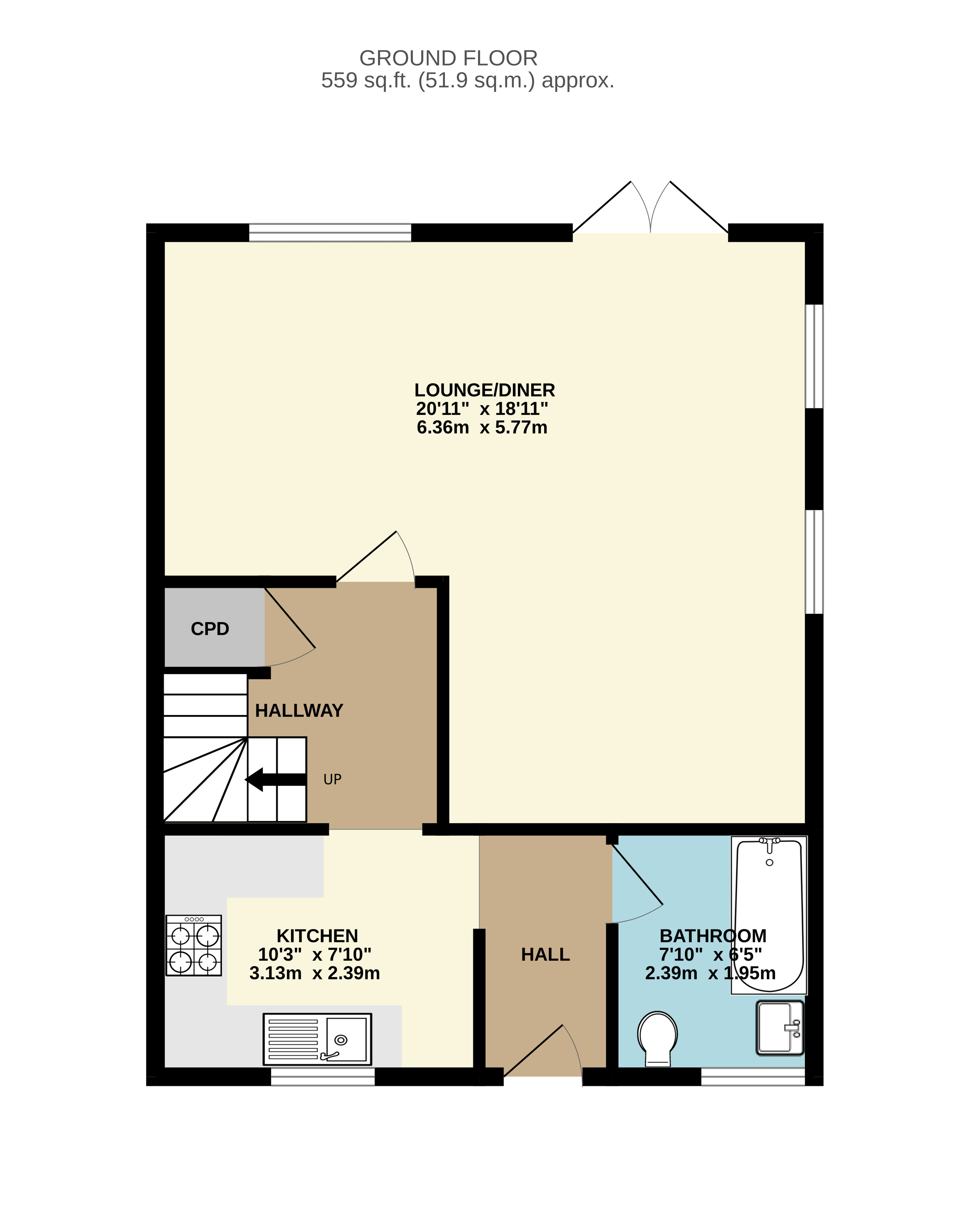 2 Old School House, School Lane, Thorpe on the Hill floorplan