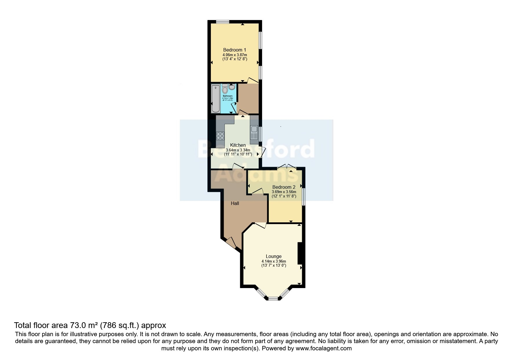 Flat 1, 7, York Road, Conwy floorplan