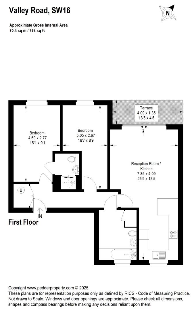 Flat 3, 115, Valley Road, London floorplan