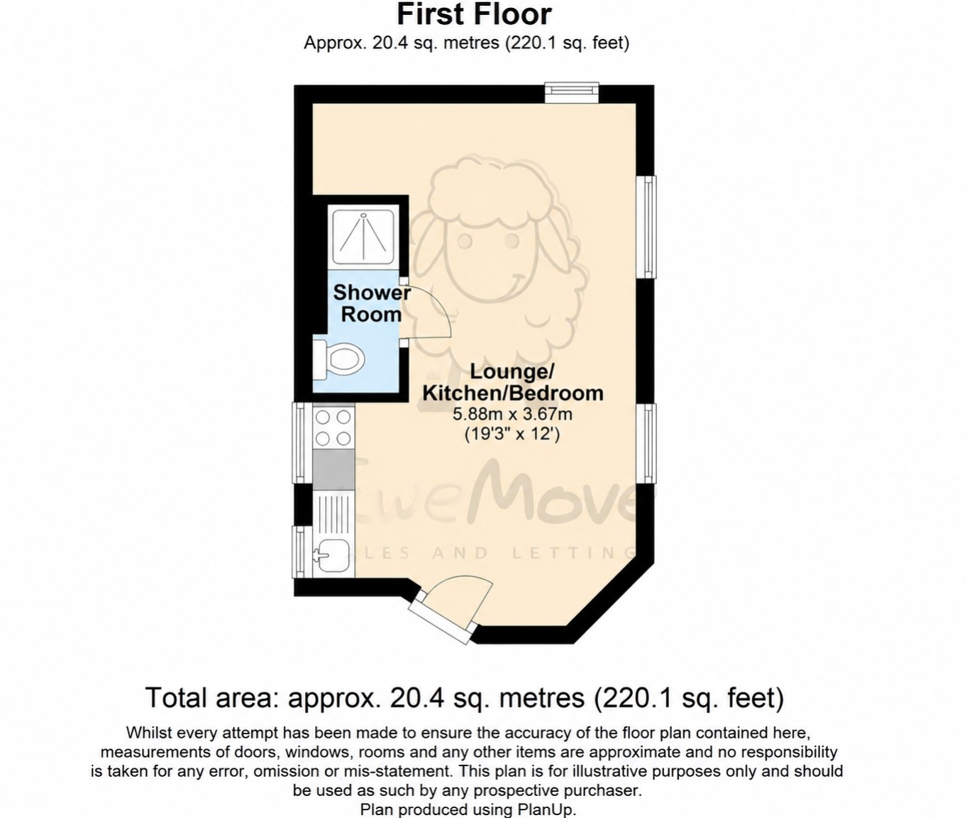 Flat 3, 67, Cheriton Road, Folkestone floorplan