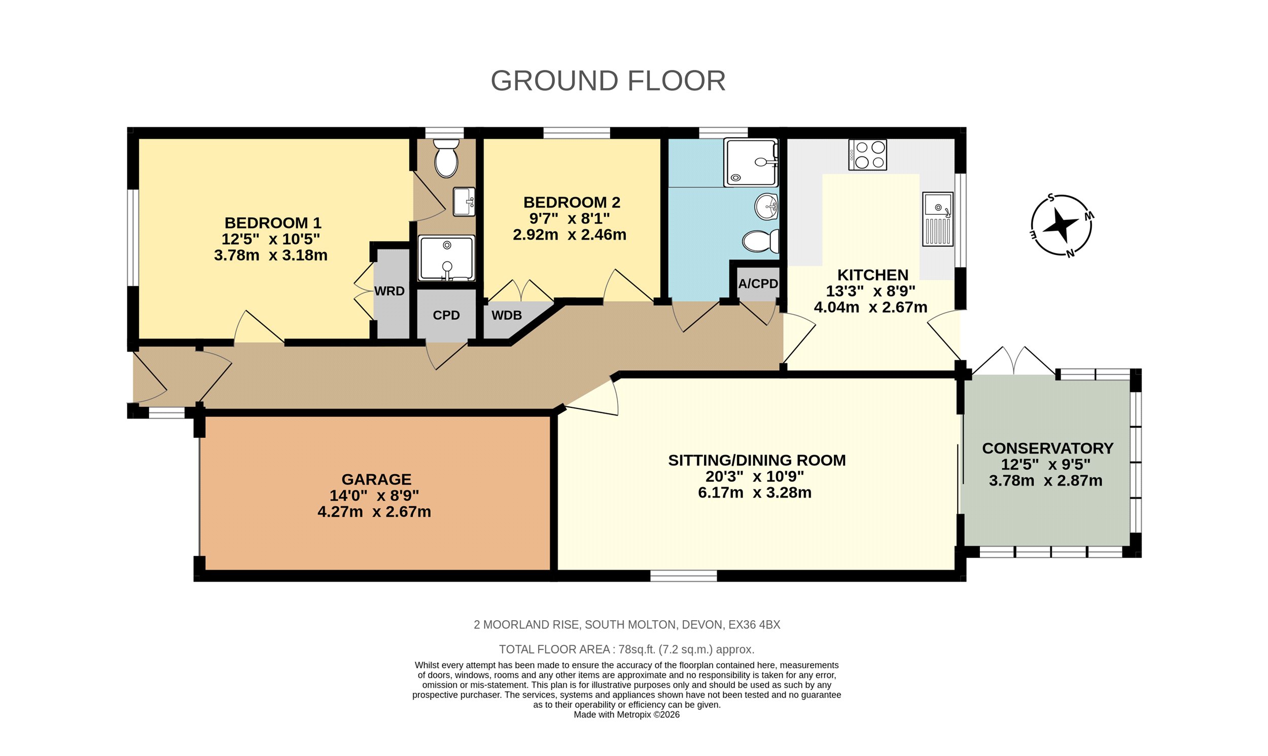 2 Moorland Rise, South Molton Devon, Devon floorplan