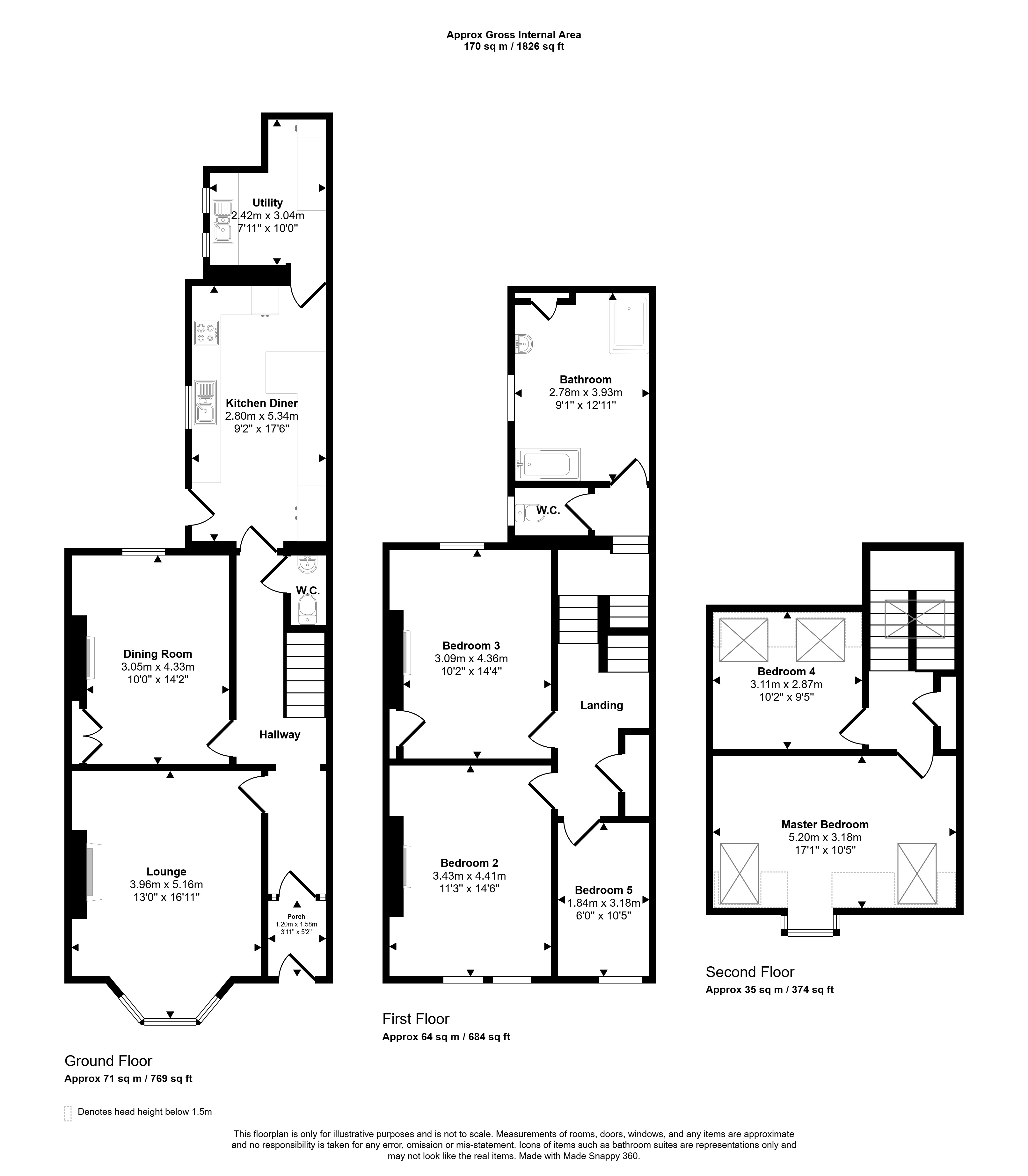 3, Argyle Street, North Shields floorplan
