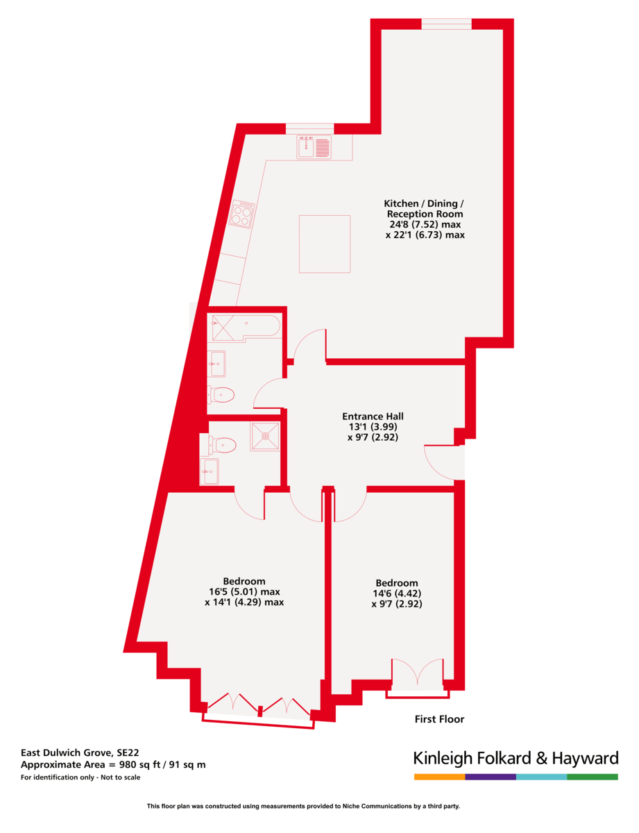 Flat 6 Tessa Apartments, 117-119, East Dulwich Grove, London floorplan
