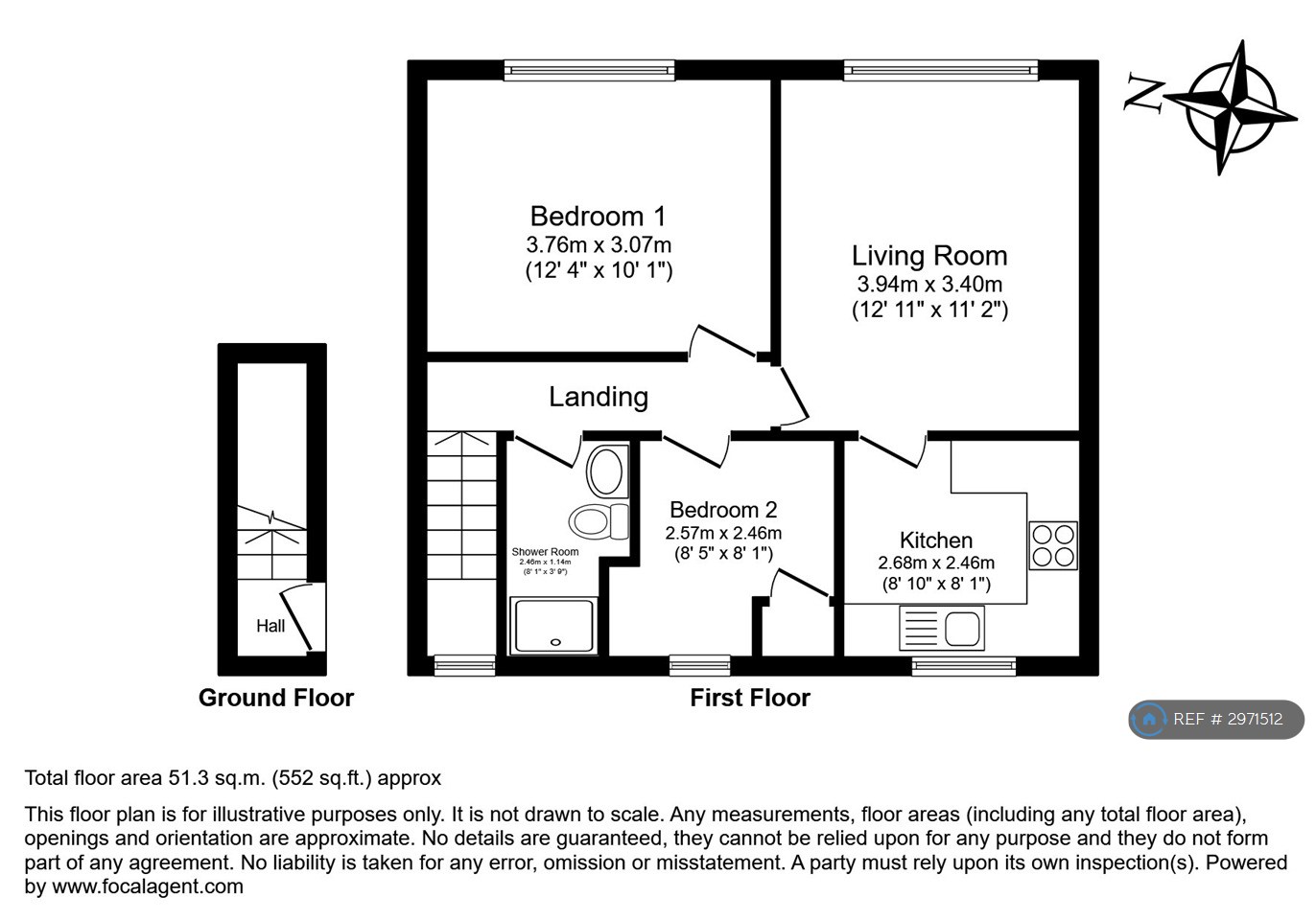 A Auckland Close, Nottingham floorplan