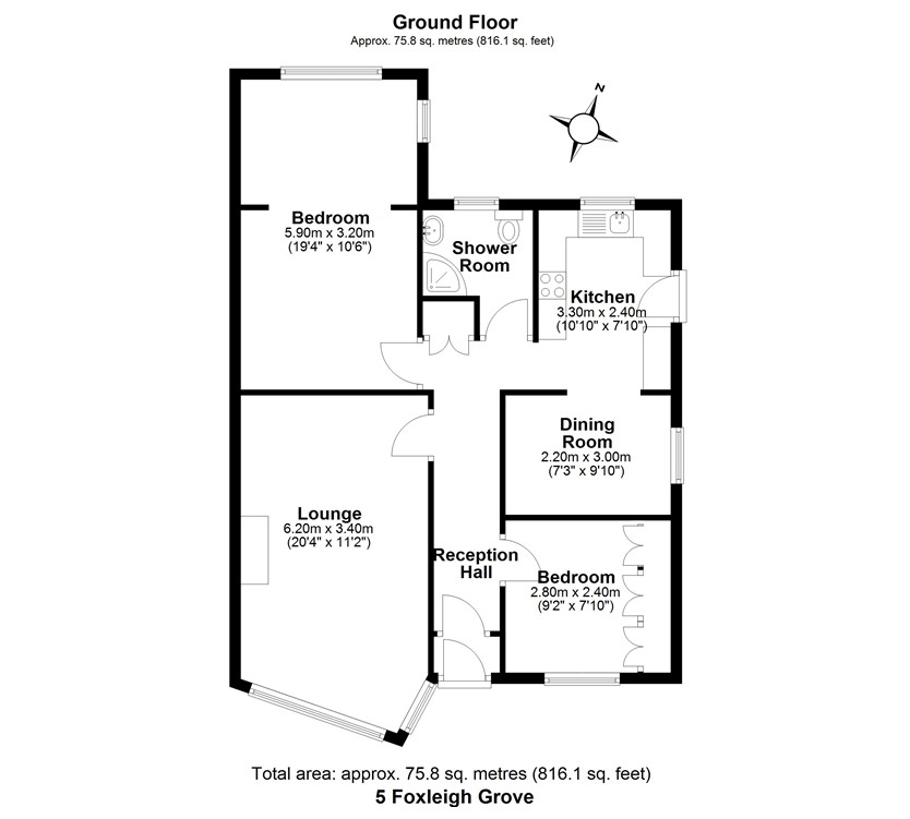 5 Foxleigh Grove, Shrewsbury floorplan